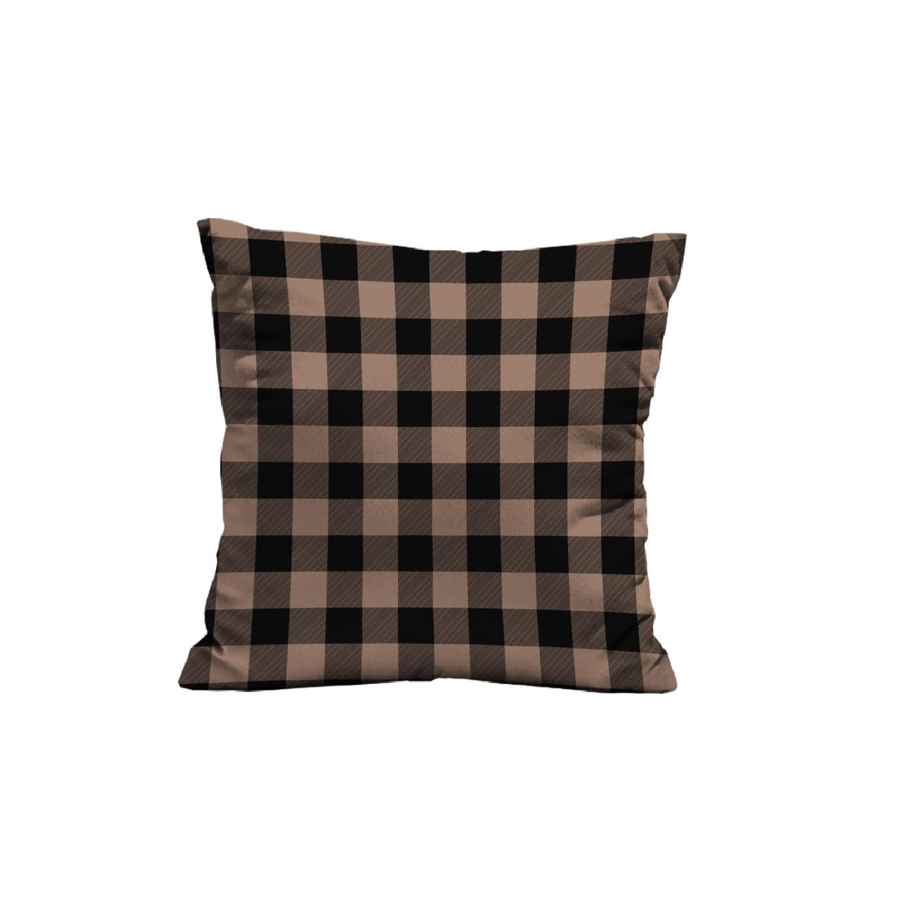 CHECK VICHY/ Mocha Mousse  - single jersey 