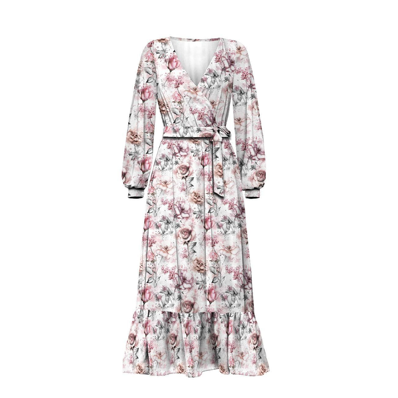 FLOWERS wz.9 - viscose woven fabric