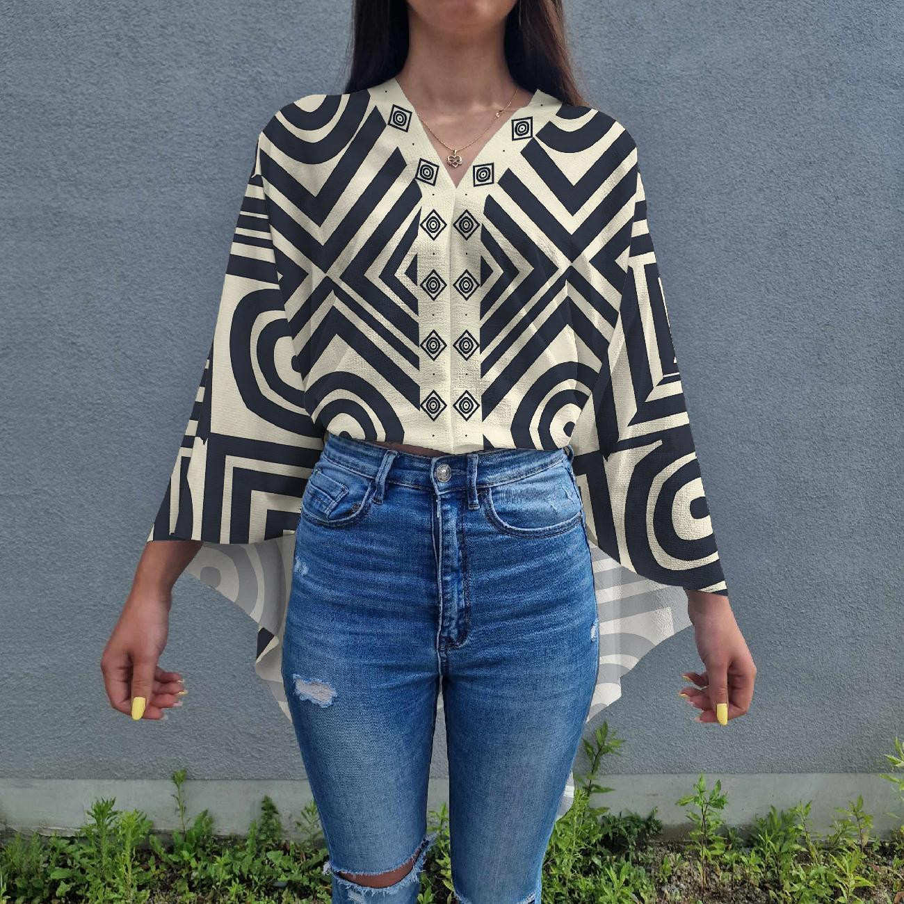 GEOMETRIC WZ. 4 - Linen 100%