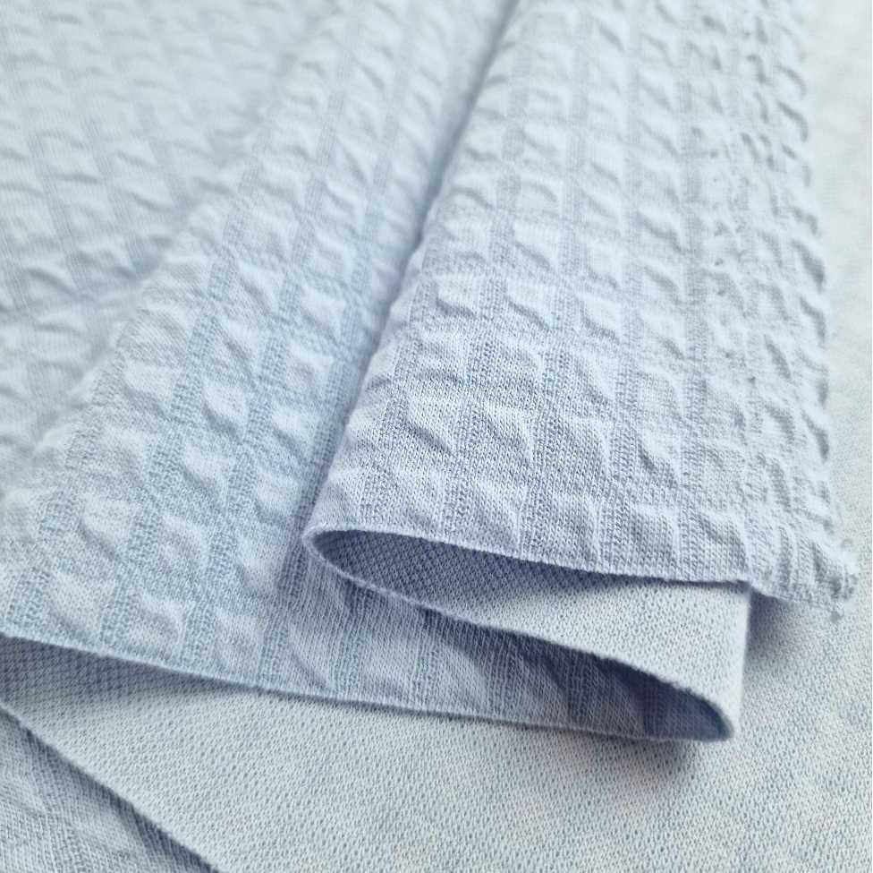 3D knitwear - cotton jacquard/ D-189 BLUE 