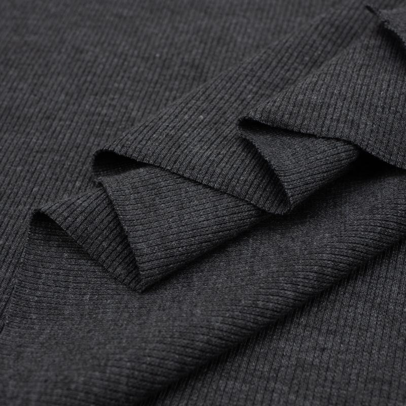 GRAPHITE - Ribbed knit fabric