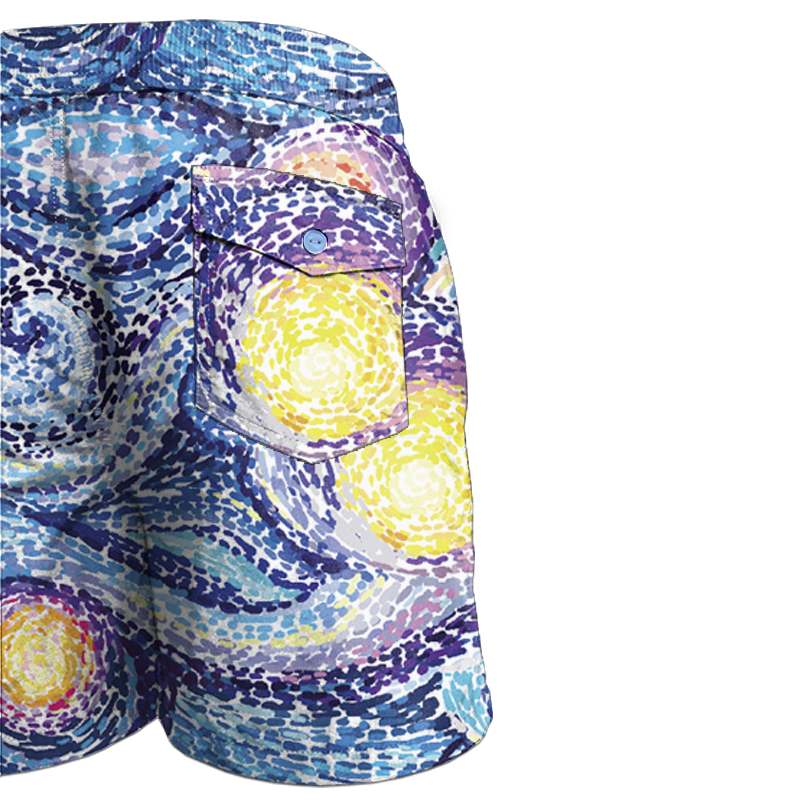 Men's swim trunks - STARRY NIGHT - sewing set