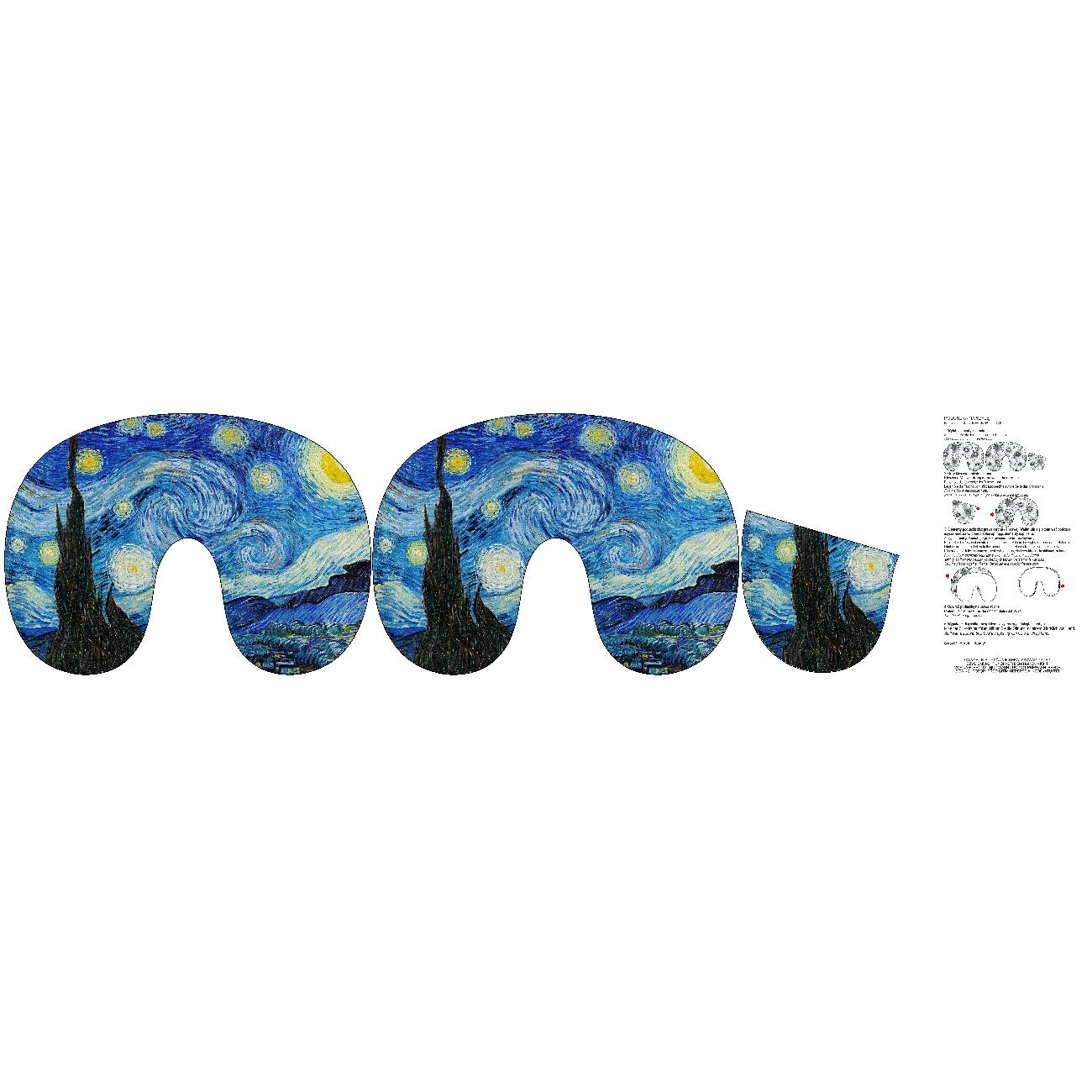 NECK PILLOW - THE STARRY NIGHT (Vincent van Gogh) - sewing set