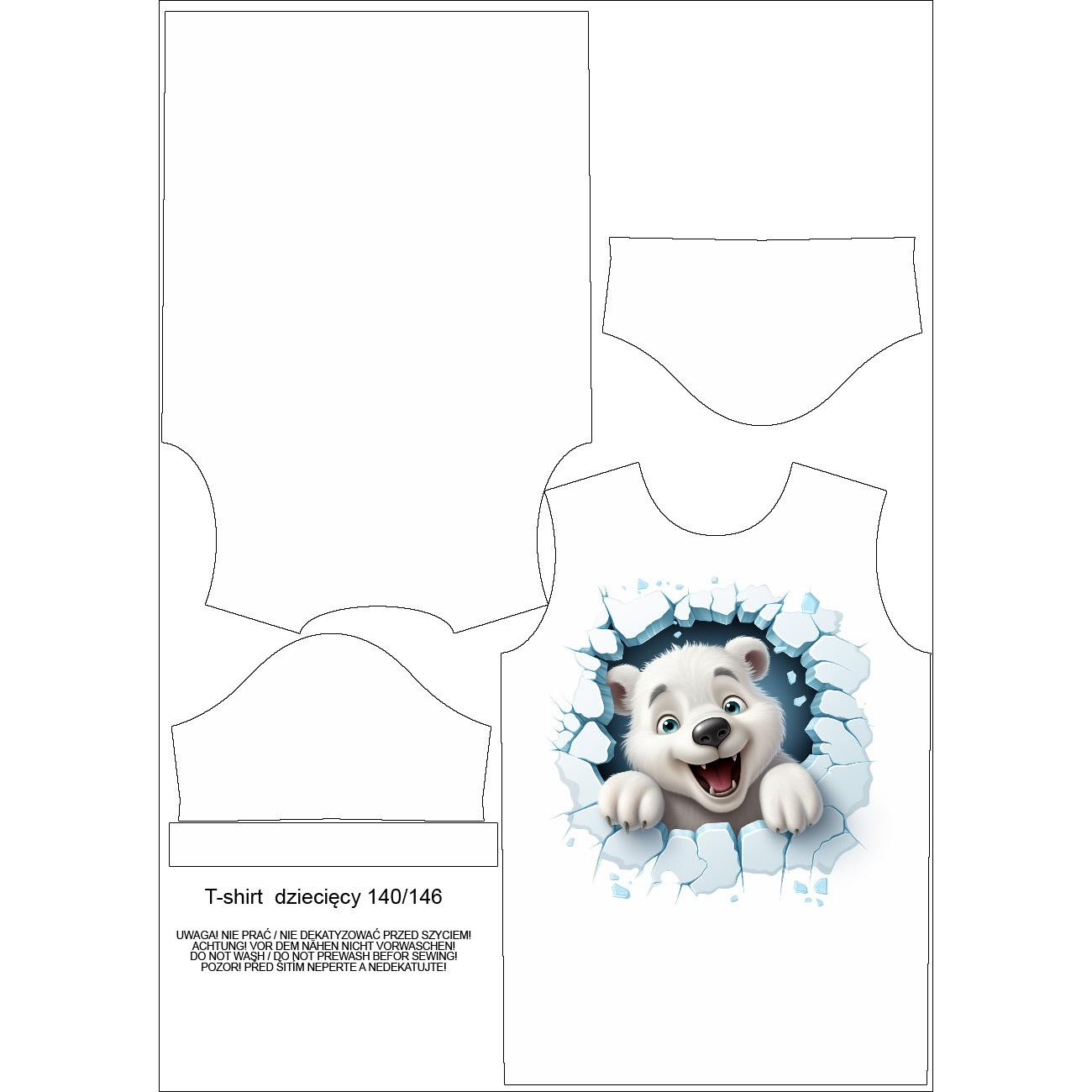 KID’S T-SHIRT - HAPPY BEAR - sewing set