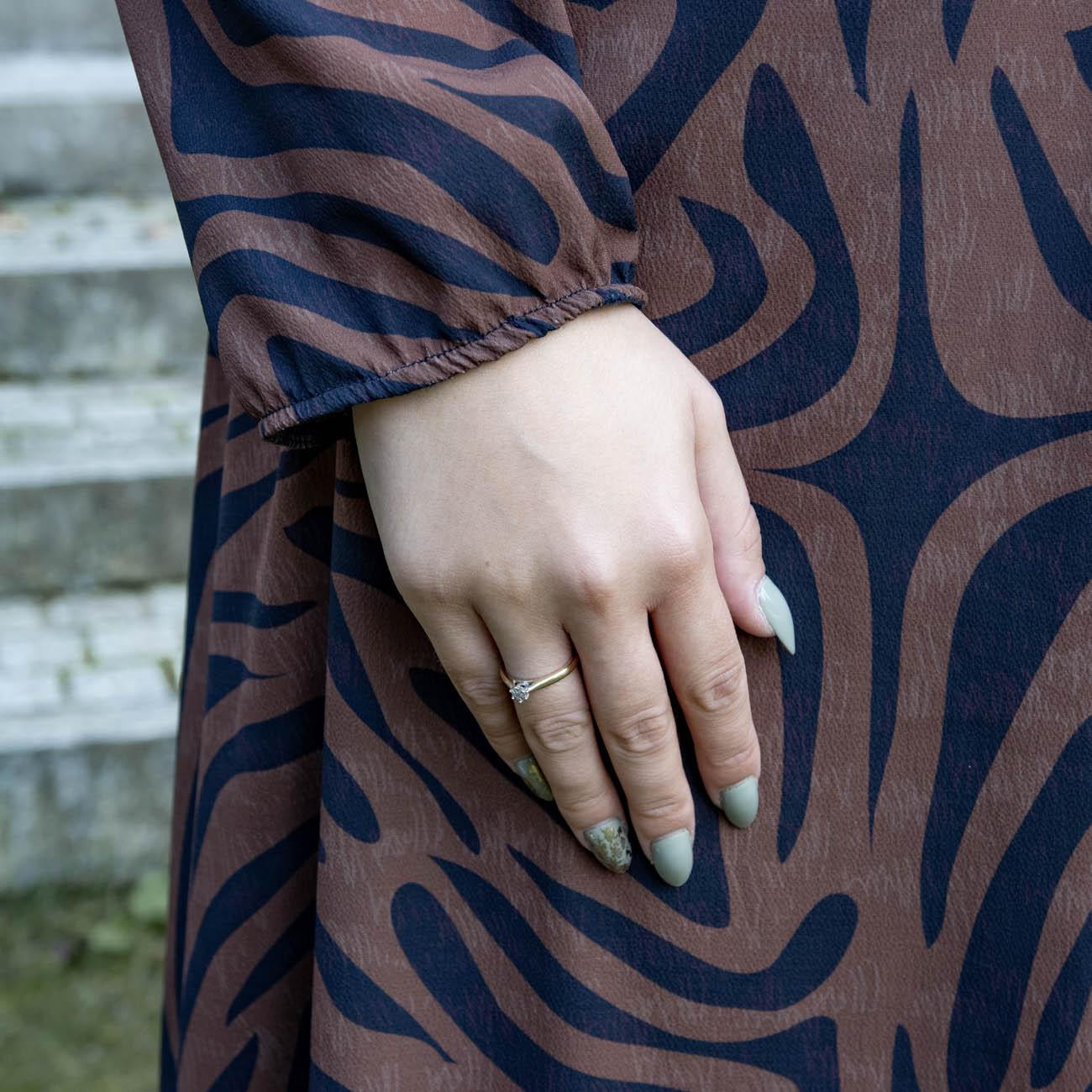 WRAP FLOUNCED DRESS (ABELLA) - Paisley pattern no. 5 - sewing set