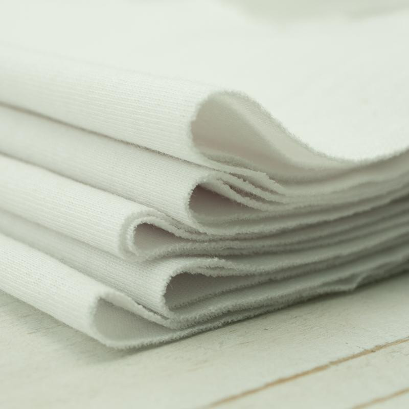 50cm - WHITE - Elastic cotton knit fabric