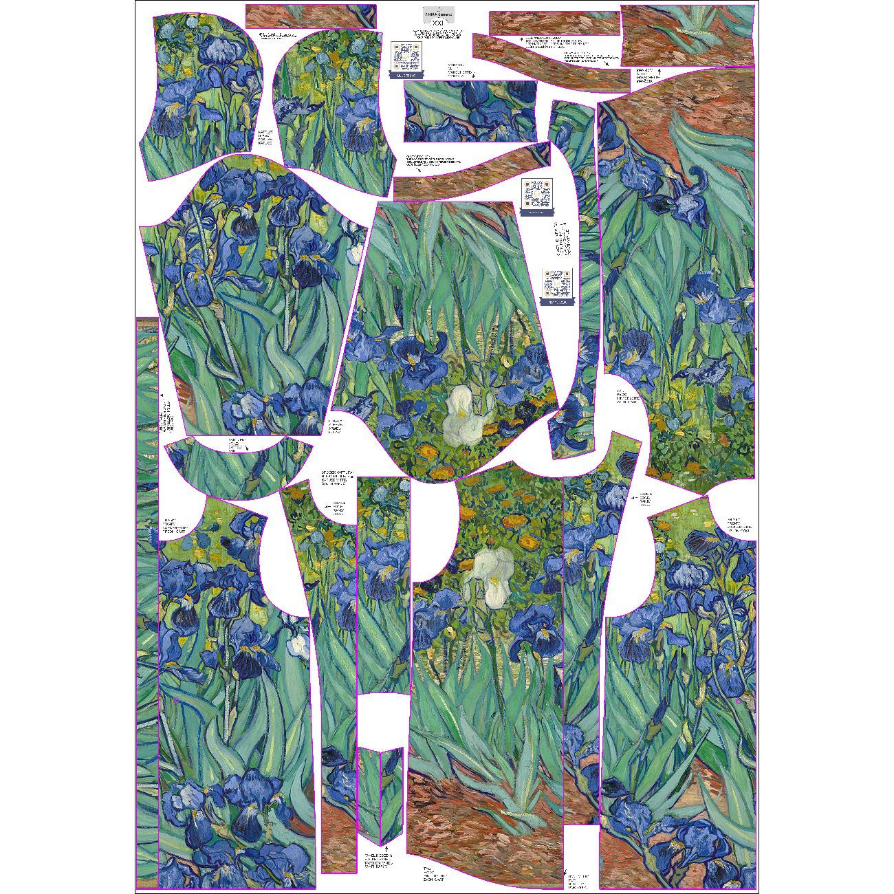 WOMEN'S PARKA (ANNA) - IRISES (Vincent van Gogh) - sewing set