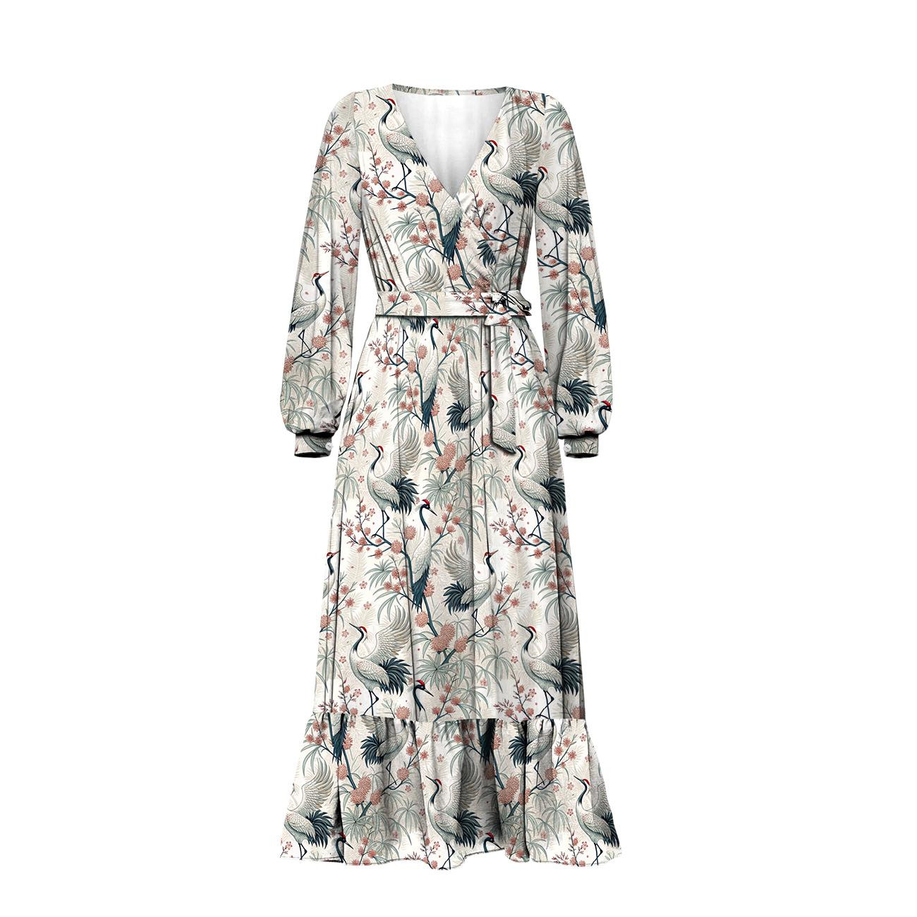 Japanese Garden wz.1 (birds) - Cotton woven fabric