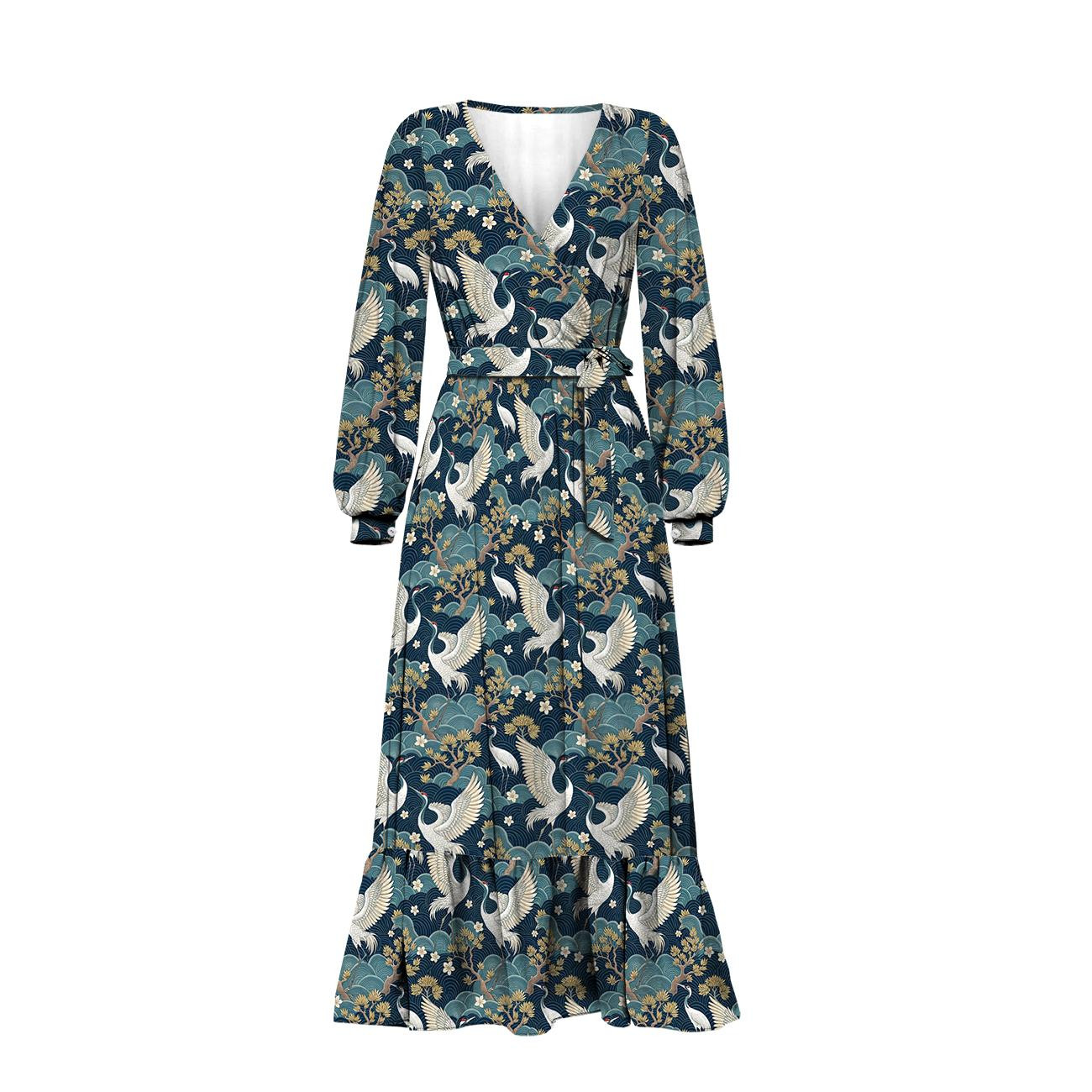 Japanese Garden wz.3  (birds) - Cotton woven fabric