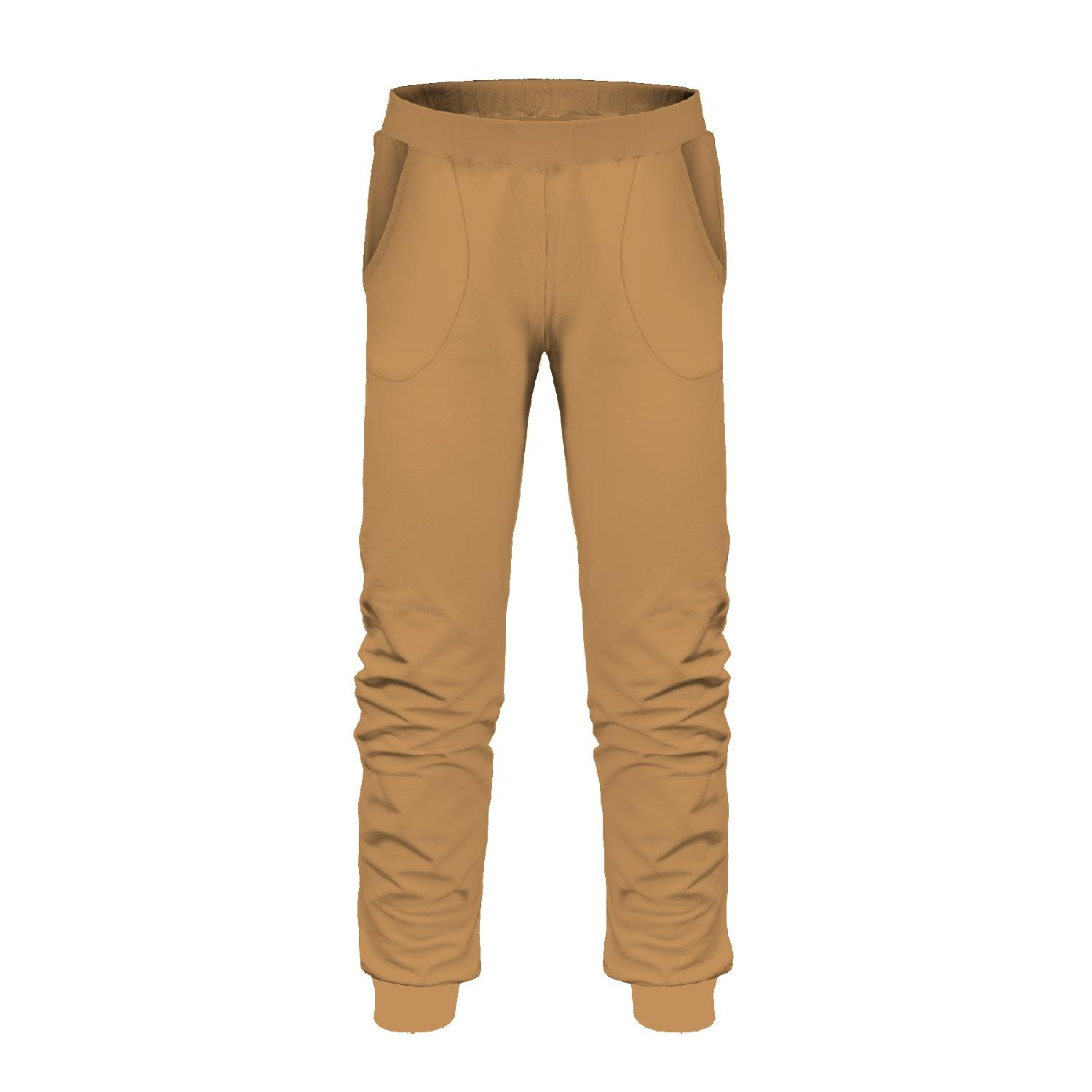 CHILDREN'S JOGGERS (LYON) - B-03 ICED COFFEE - looped knit fabric 