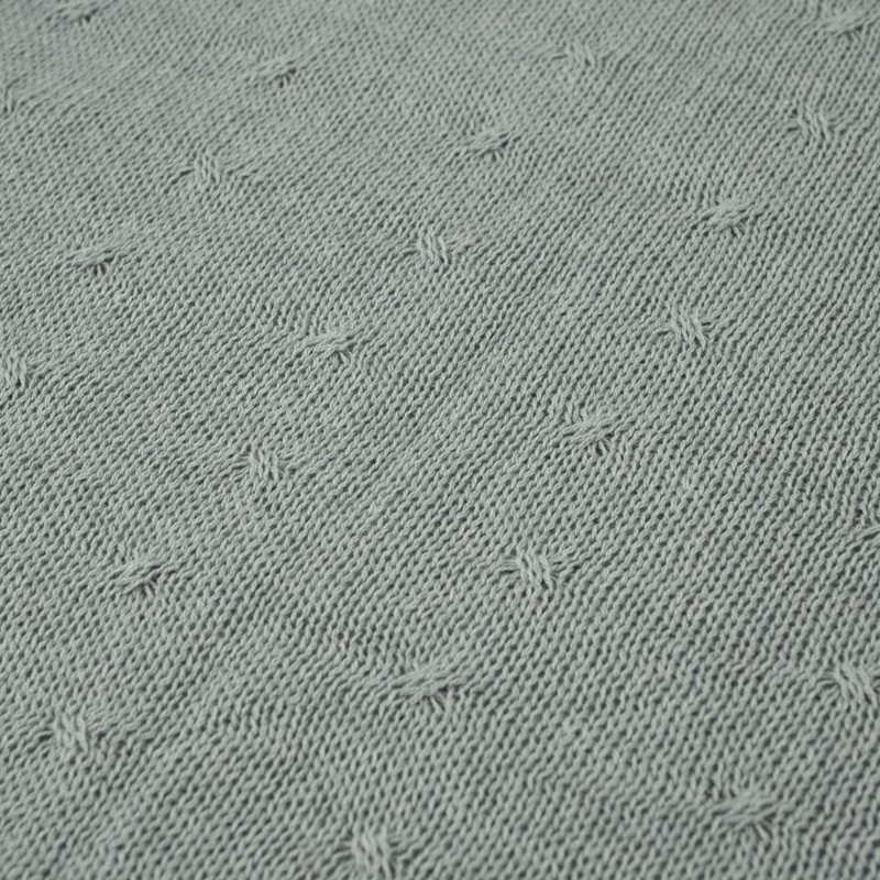 BLANKET SOFT(SMALL DOTS) / grey S - thin knitted panel