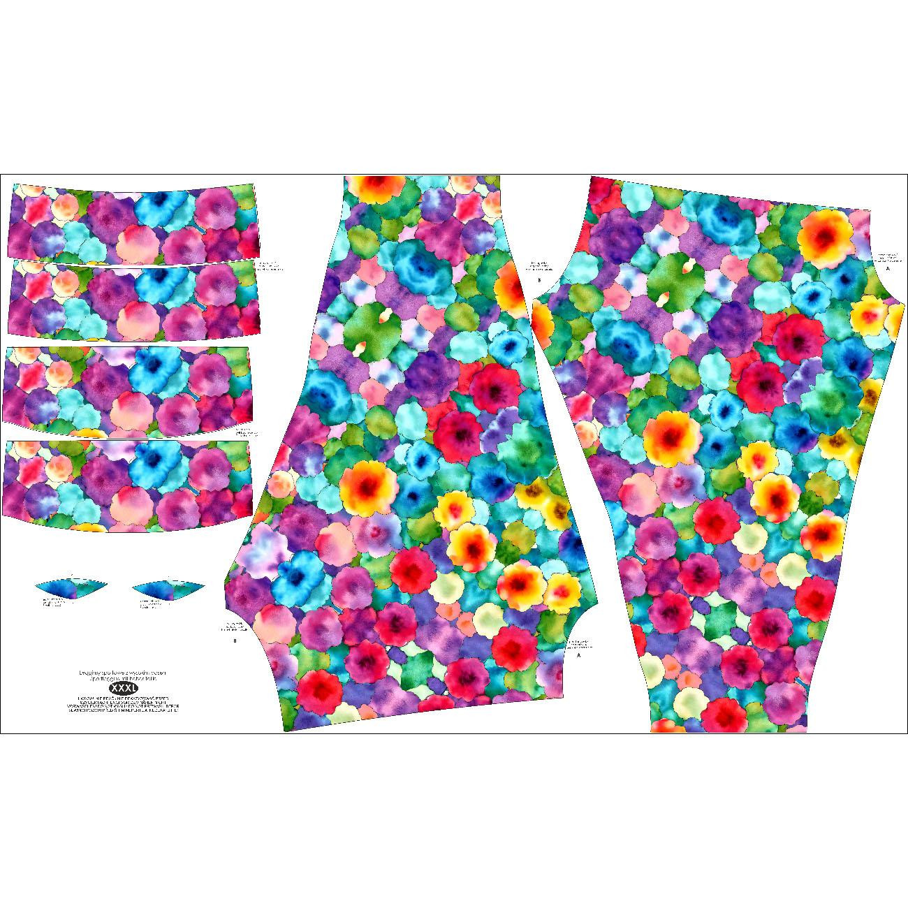 SPORTS LEGGINGS - COLORFUL ABSTRACTION pat. 2 - sewing set