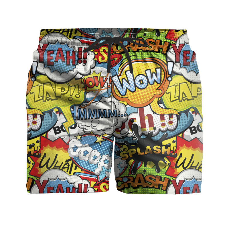 Men's swim trunks - COMIC BOOK - sewing set