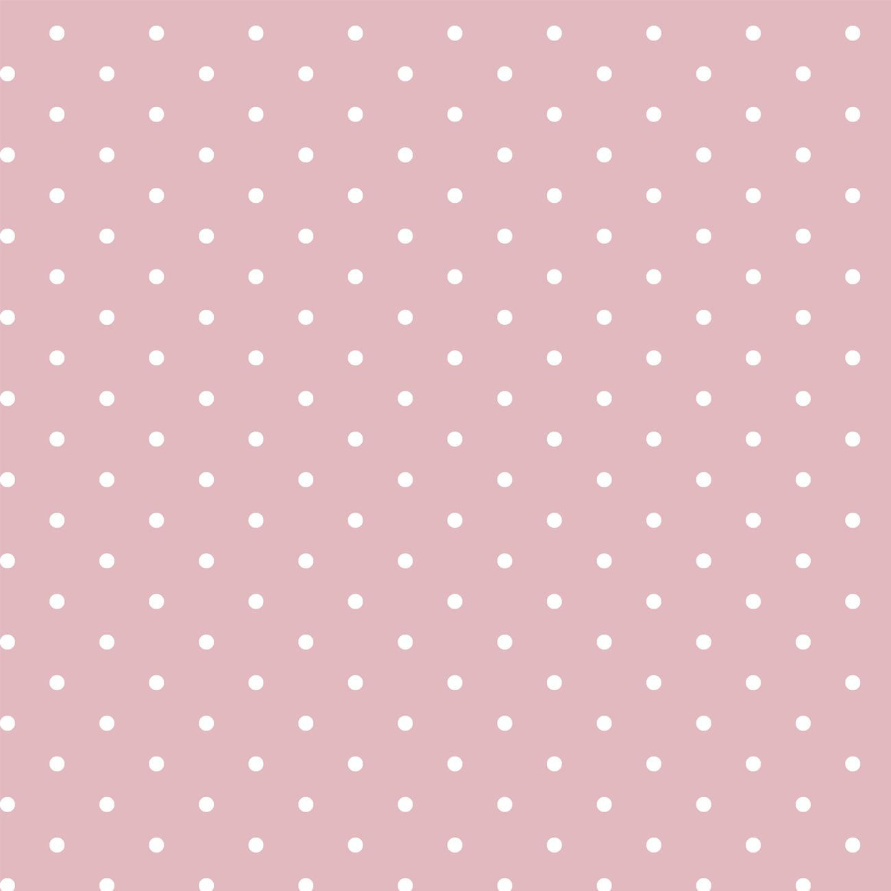 DOTS WHITE / light pink - single jersey TE210