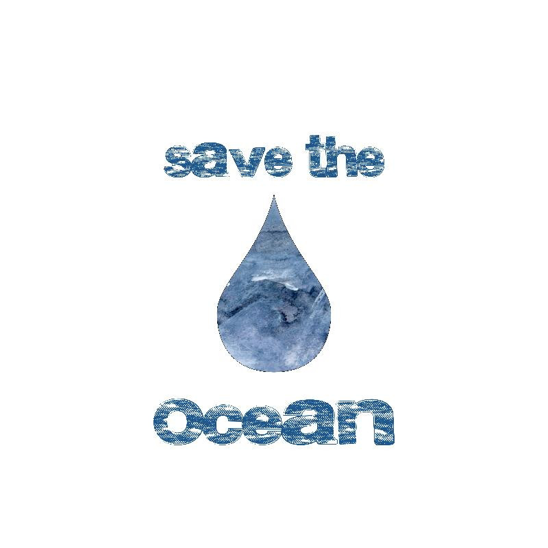DROP (Save the ocean) / white - panel single jersey TE210