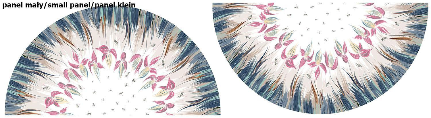 FLOWERS (pattern no. 4) / white - circle skirt panel D