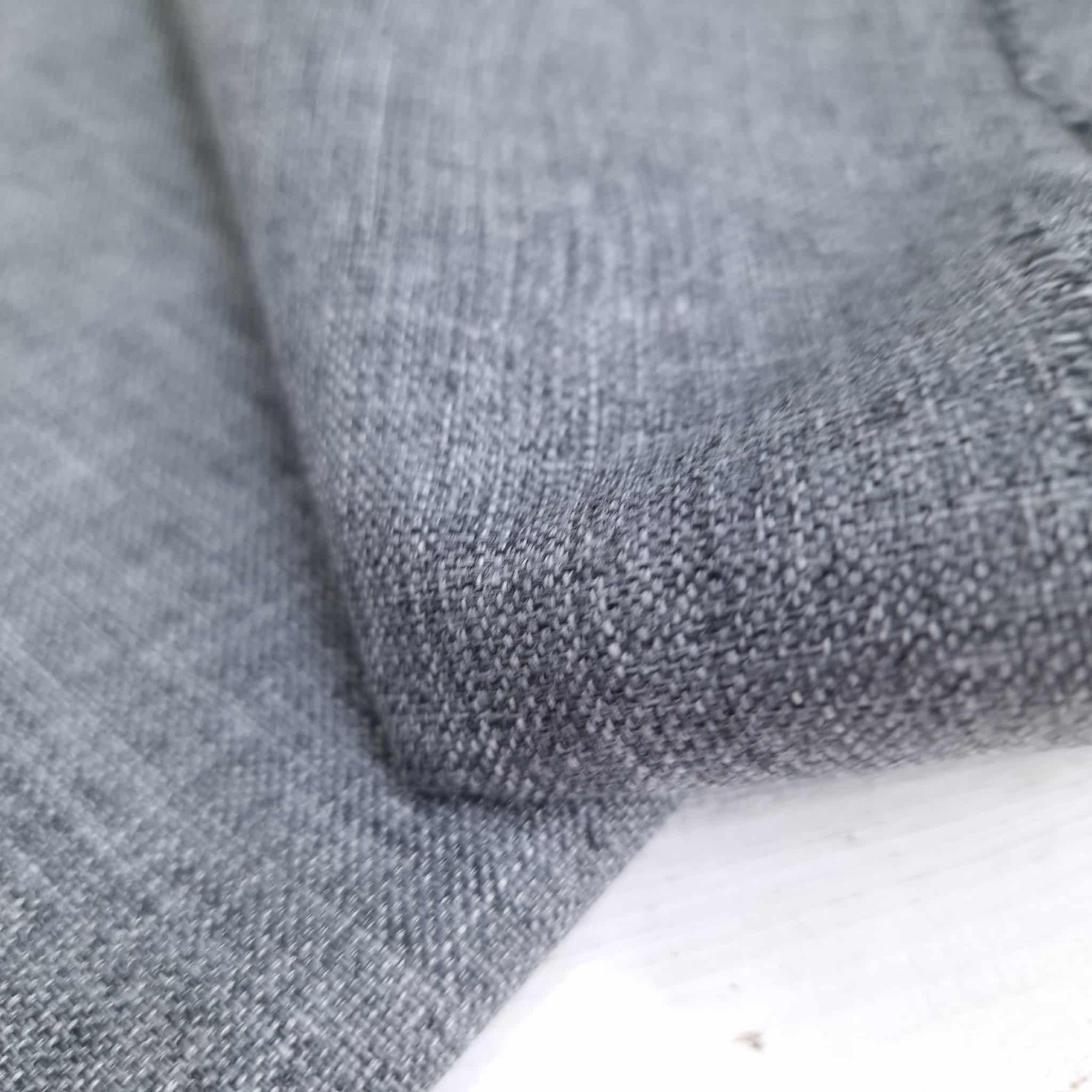 Waterproof woven fabric linen imitation - GREY