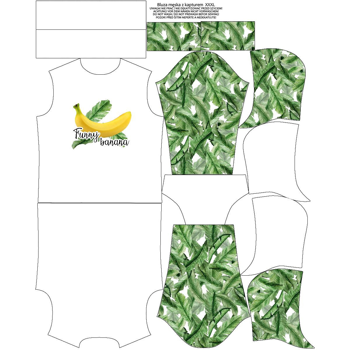 MEN’S HOODIE (COLORADO) - FUNNY BANANA - sewing set