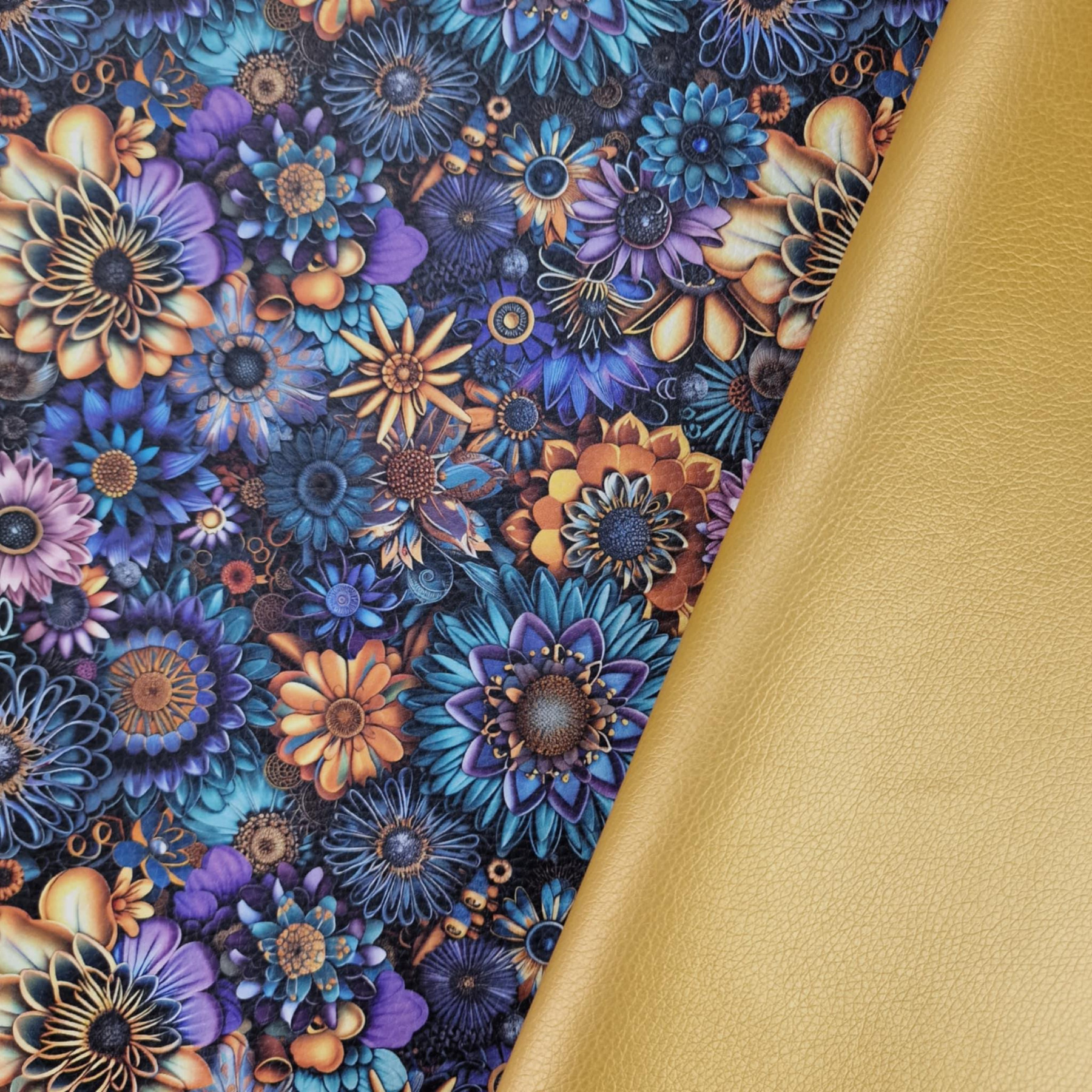 METALIC GOLDEN (46 cm x 50 cm) - mettalic leatherette