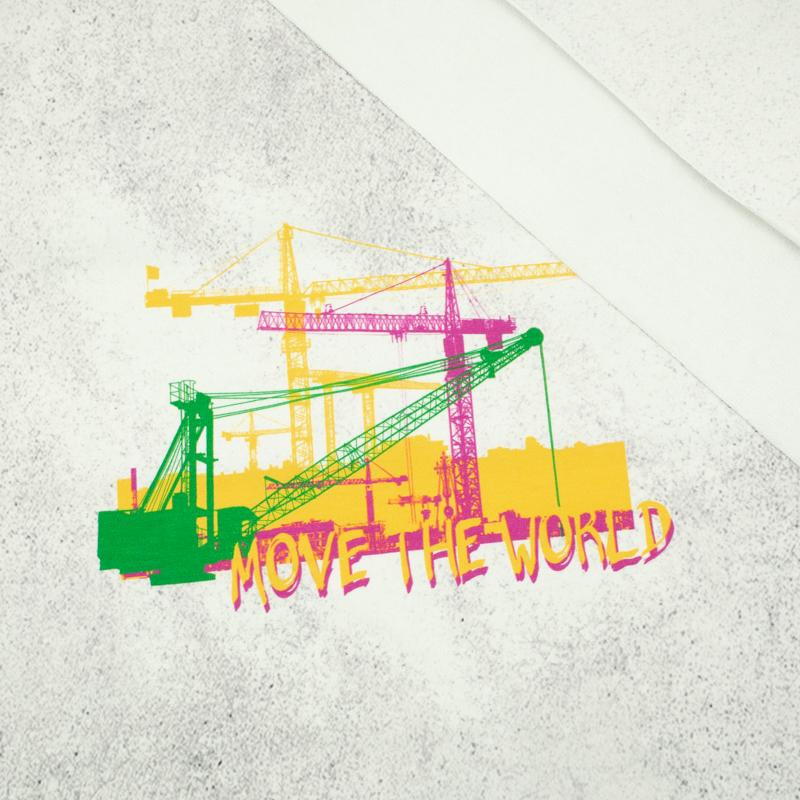 MOVE THE WORLD / green - panel, looped knit SP250