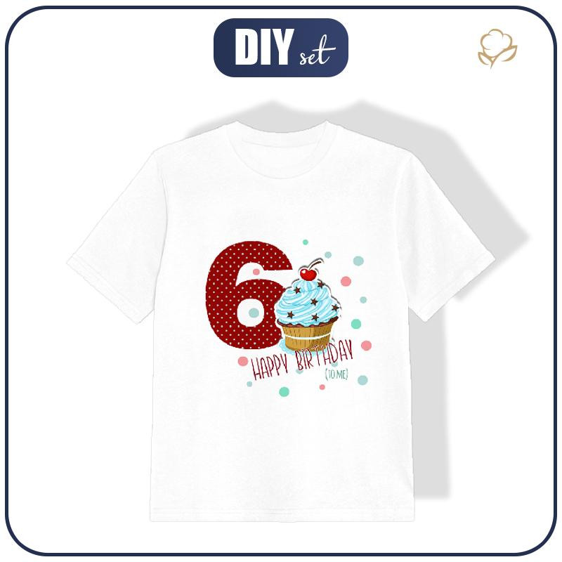 KID’S T-SHIRT - 6ST BIRTHDAY / MUFFIN - single jersey (128/134)