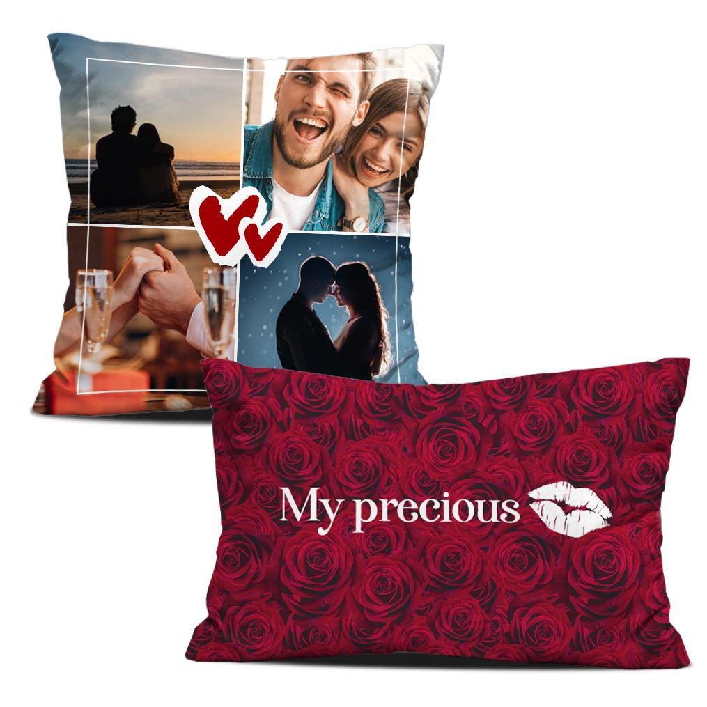 DECORATIVE PILOWS - MY PRECIOUS  - WITH OWN PRINT - sewing set 