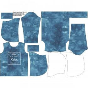 KID'S HOODIE (98/104) - DER BESTE SOHN DER WELT / CAMOUFLAGE pat. 2 (dark blue) - looped knit fabric