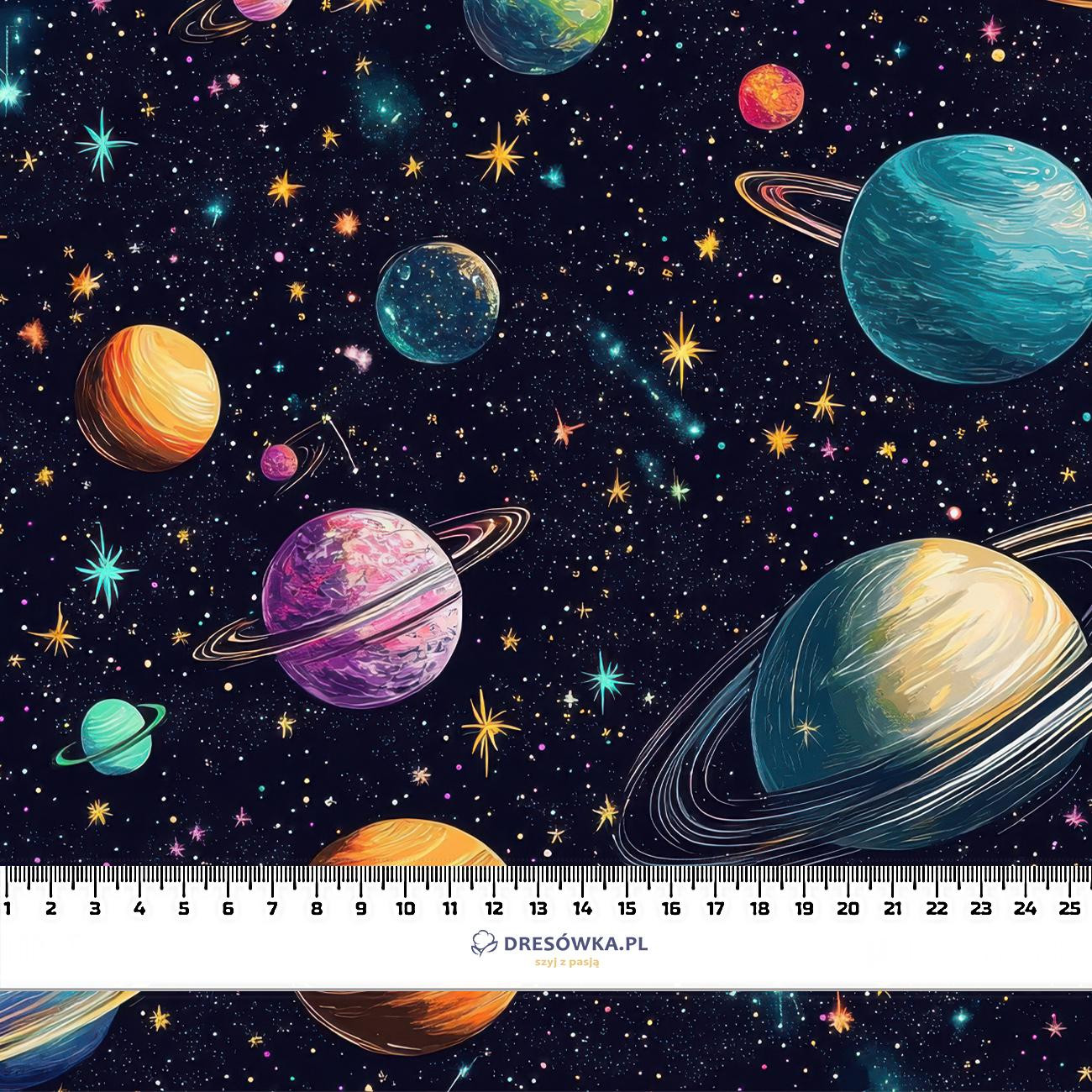 NEON GALAXY WZ.3 - looped knit fabric with elastane ITY
