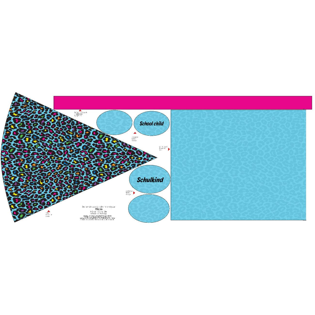 First Grade Candy Cone - NEON LEOPARD PAT. 3 - sewing set