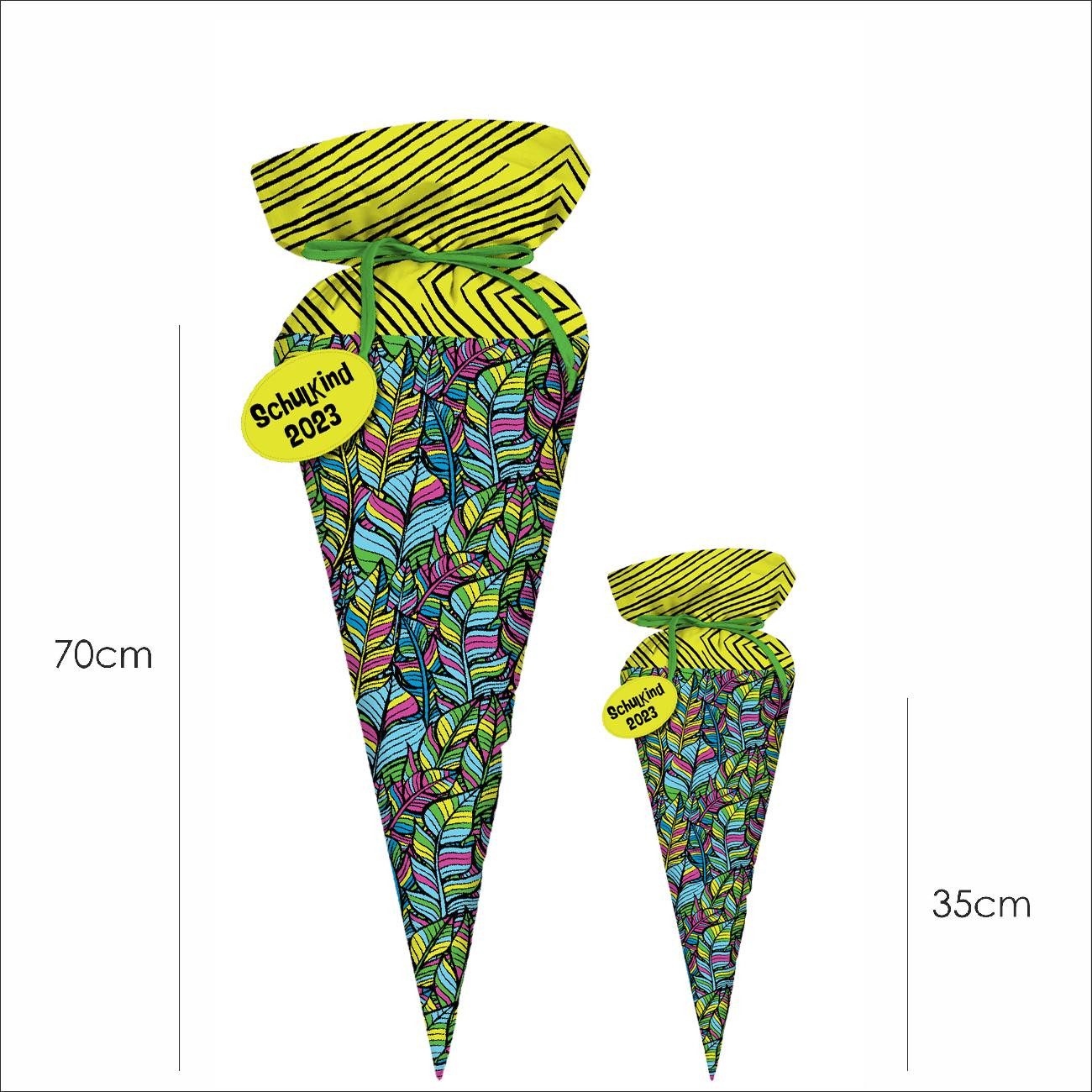 First Grade Candy Cone - NEON LEAVES - sewing set