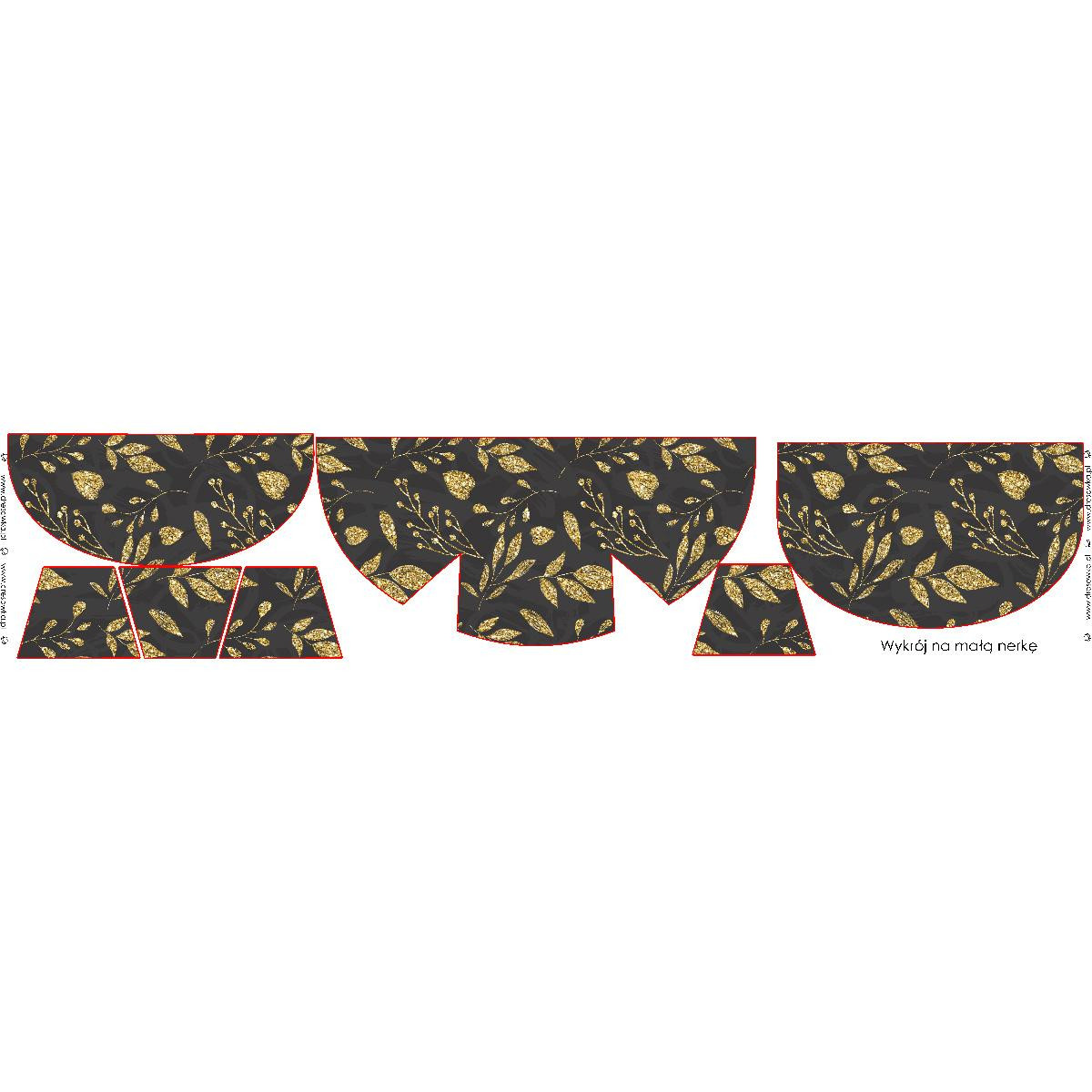 HIP BAG - LEAVES pat. 11 (gold) / Choice of sizes
