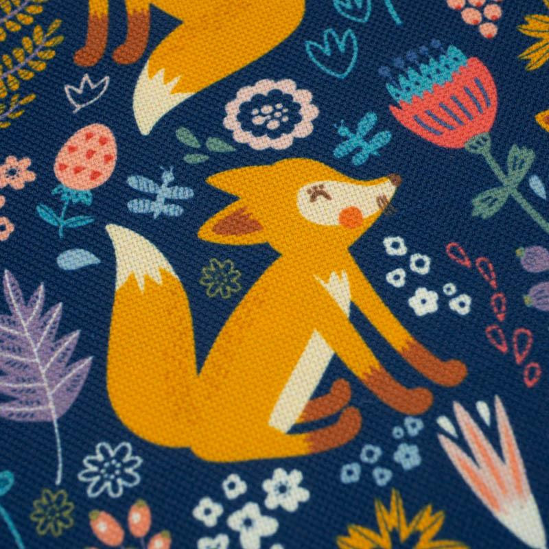 FOXES IN THE FORREST - Waterproof woven fabric