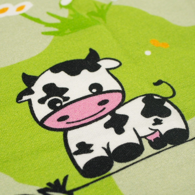 COWS ON GREEN - looped knit 