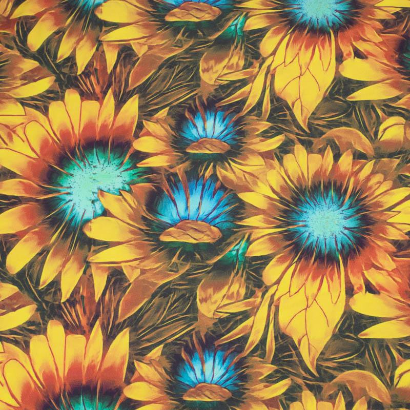 SUNFLOWERS pat. 1 - single jersey with elastane 