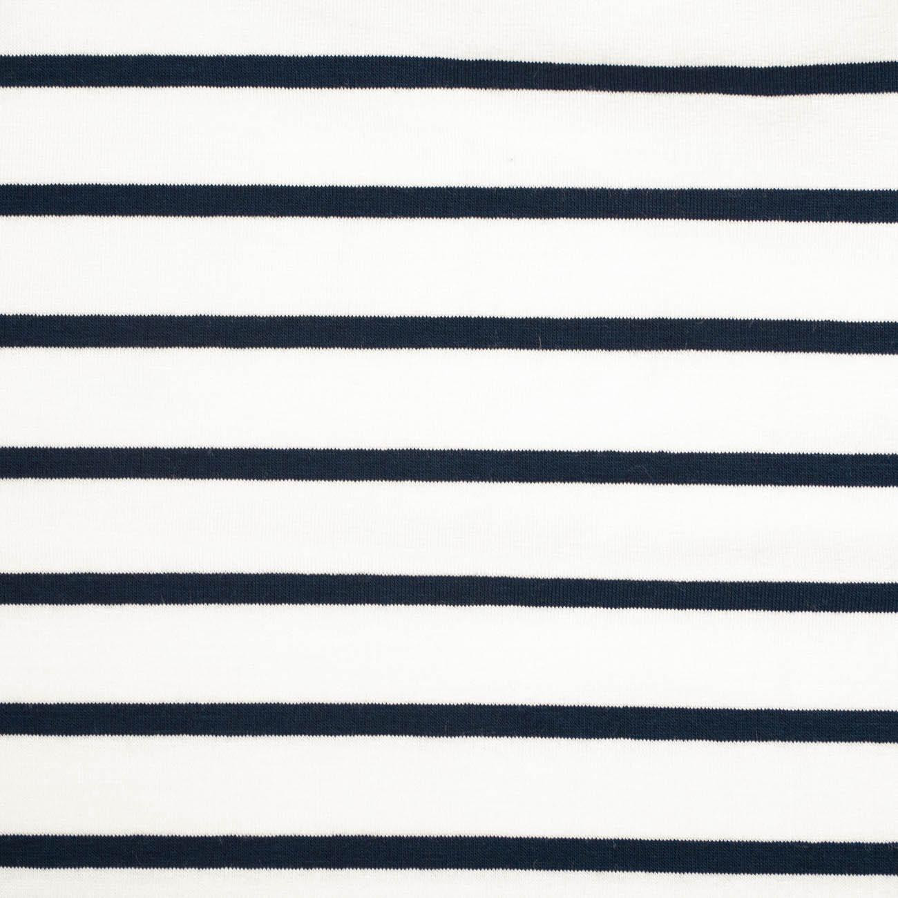 STRIPES DARK BLUE / WHITE 0,5cm x 2,0cm - Viscose jersey