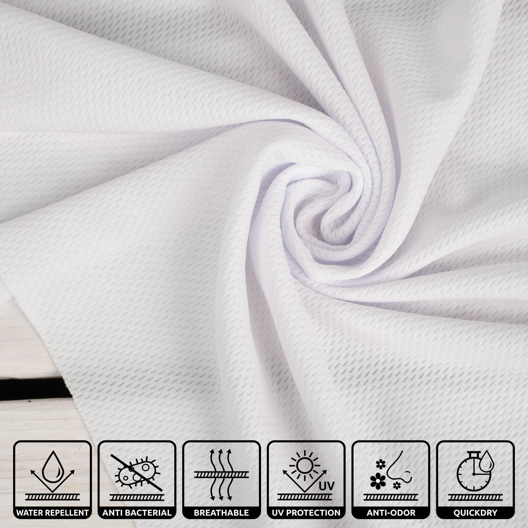 COUPON - WHITE - Sports knit - bird eye mesh