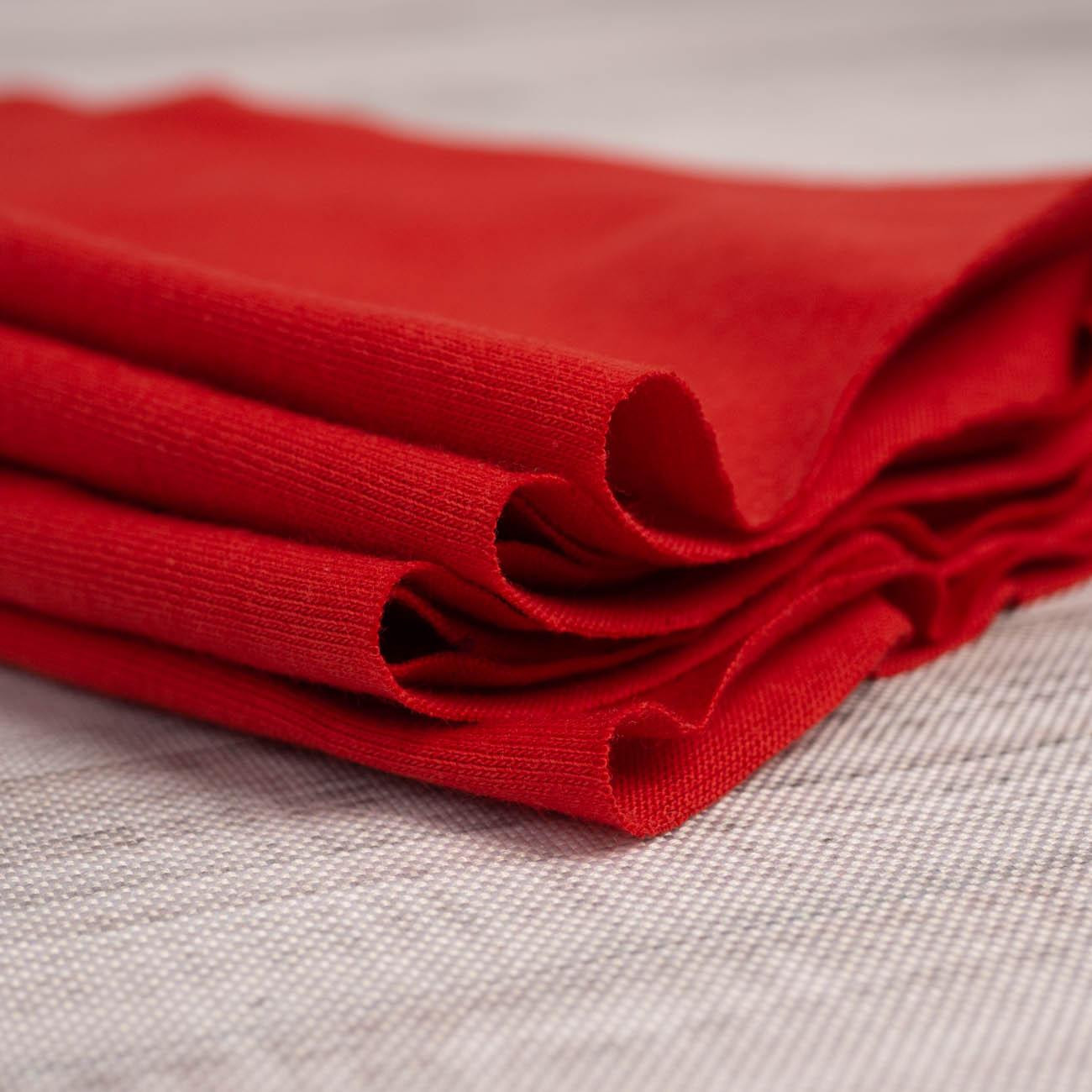 D-18 RED - T-shirt knit fabric 100% cotton T140