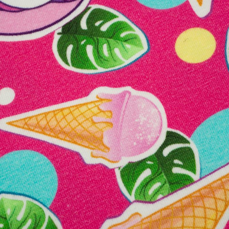 UNICORNS AND ICE CREAM / fuchsia - Viskose-Jersey WE210