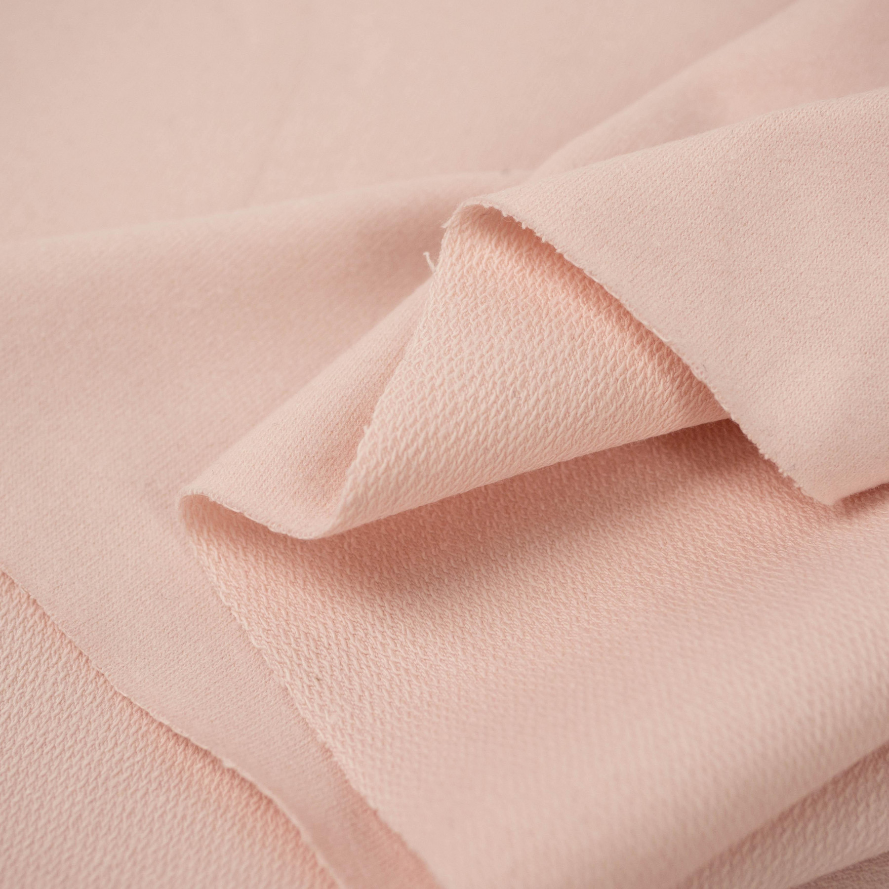 Muted pink - looped knitwear with elastan