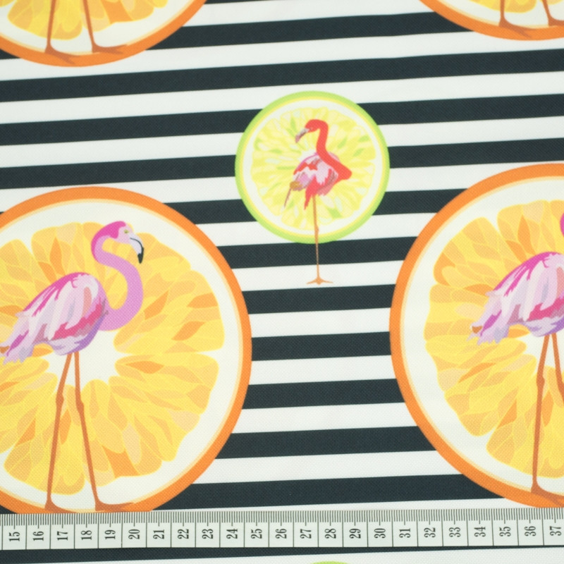 ZESTY FLAMINGOS - Waterproof woven fabric