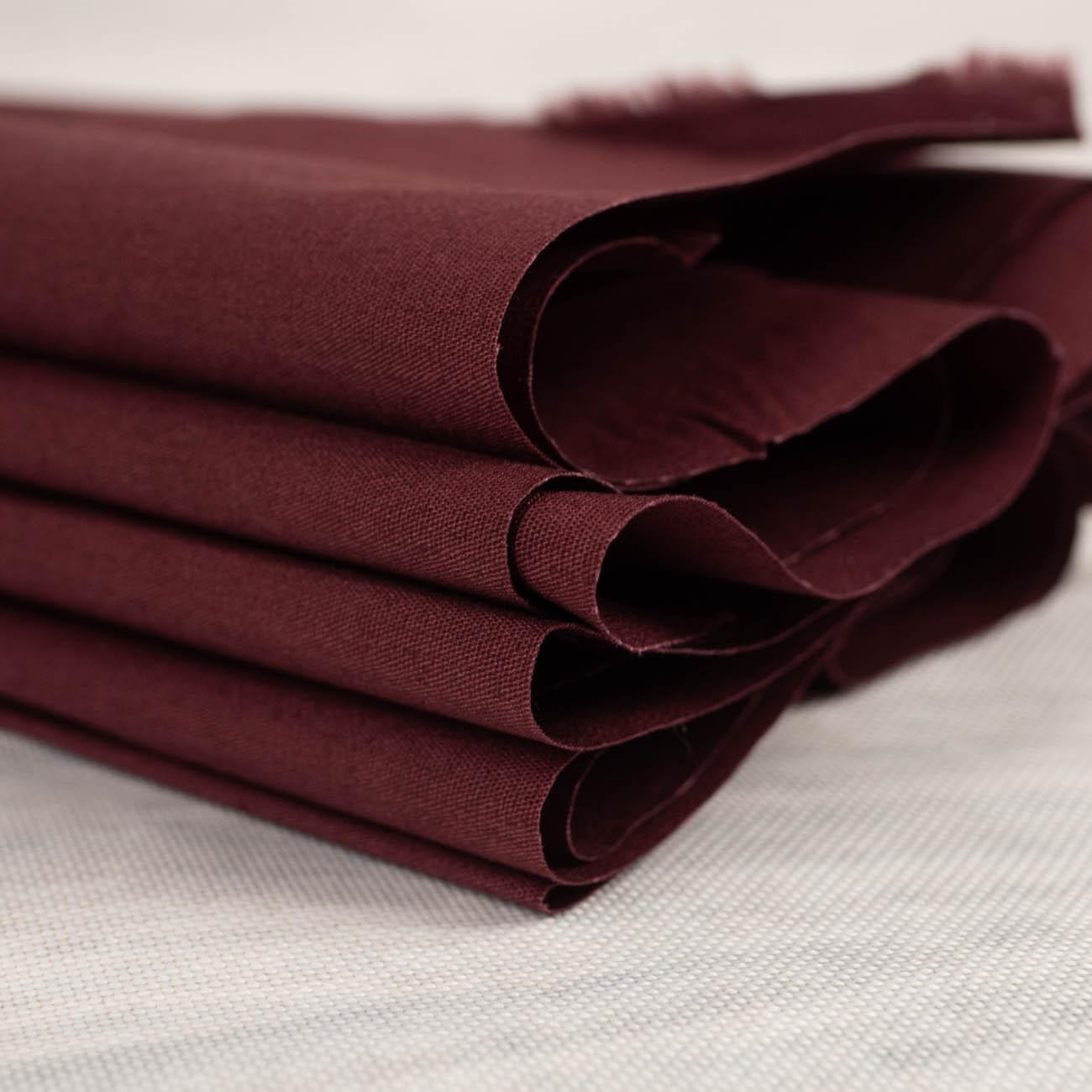 MAROON - Cotton woven fabric