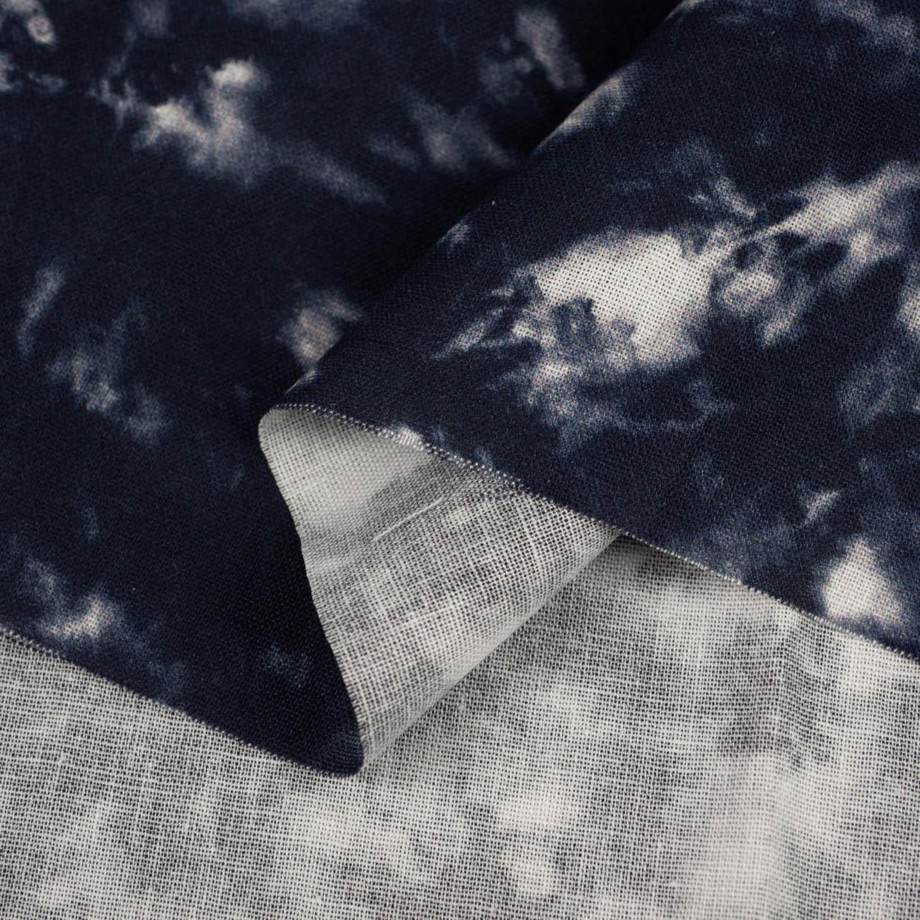 BATIK pat. 2 / navy - Cotton woven fabric