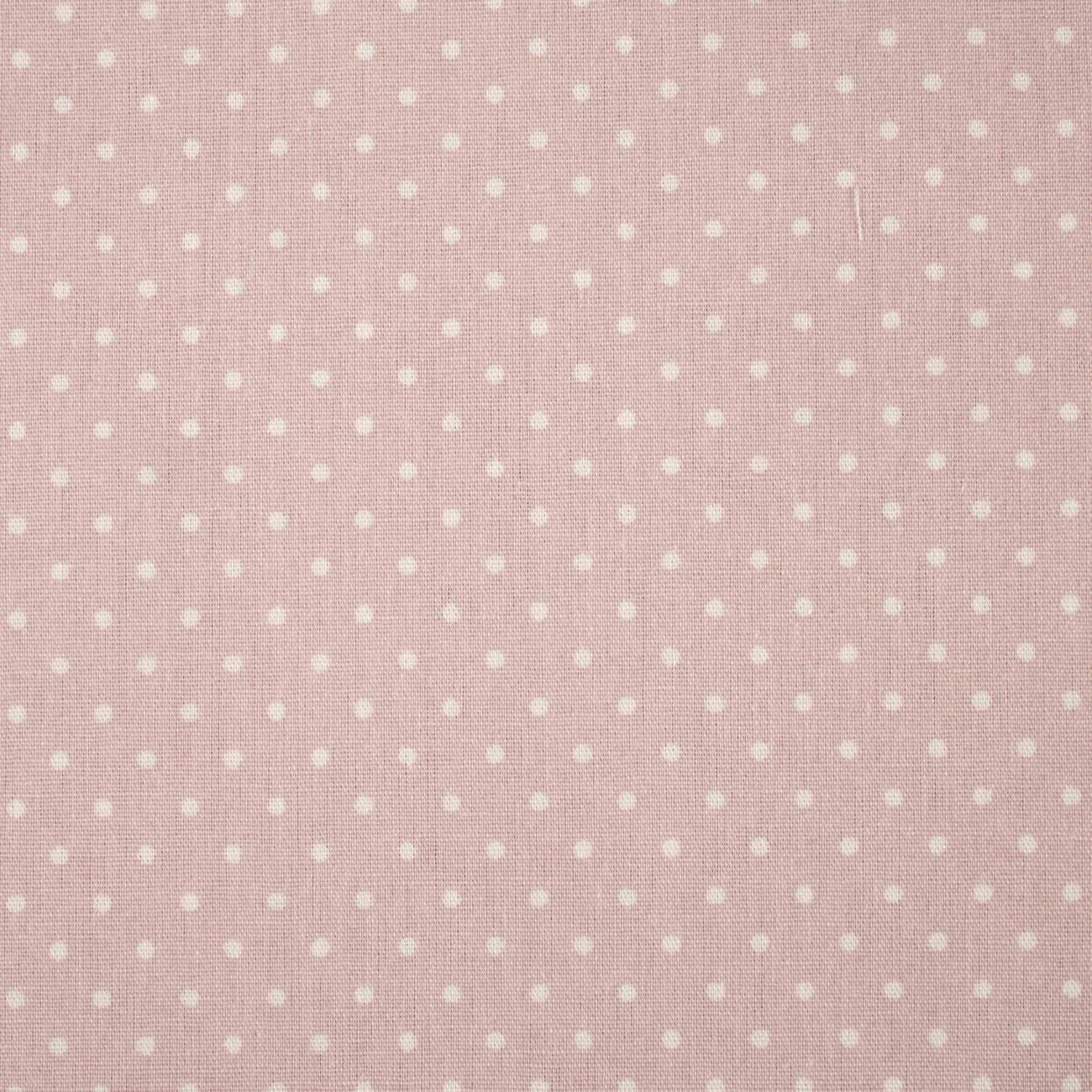 WHITE DOTS / DIRTY PINK - Cotton woven fabric
