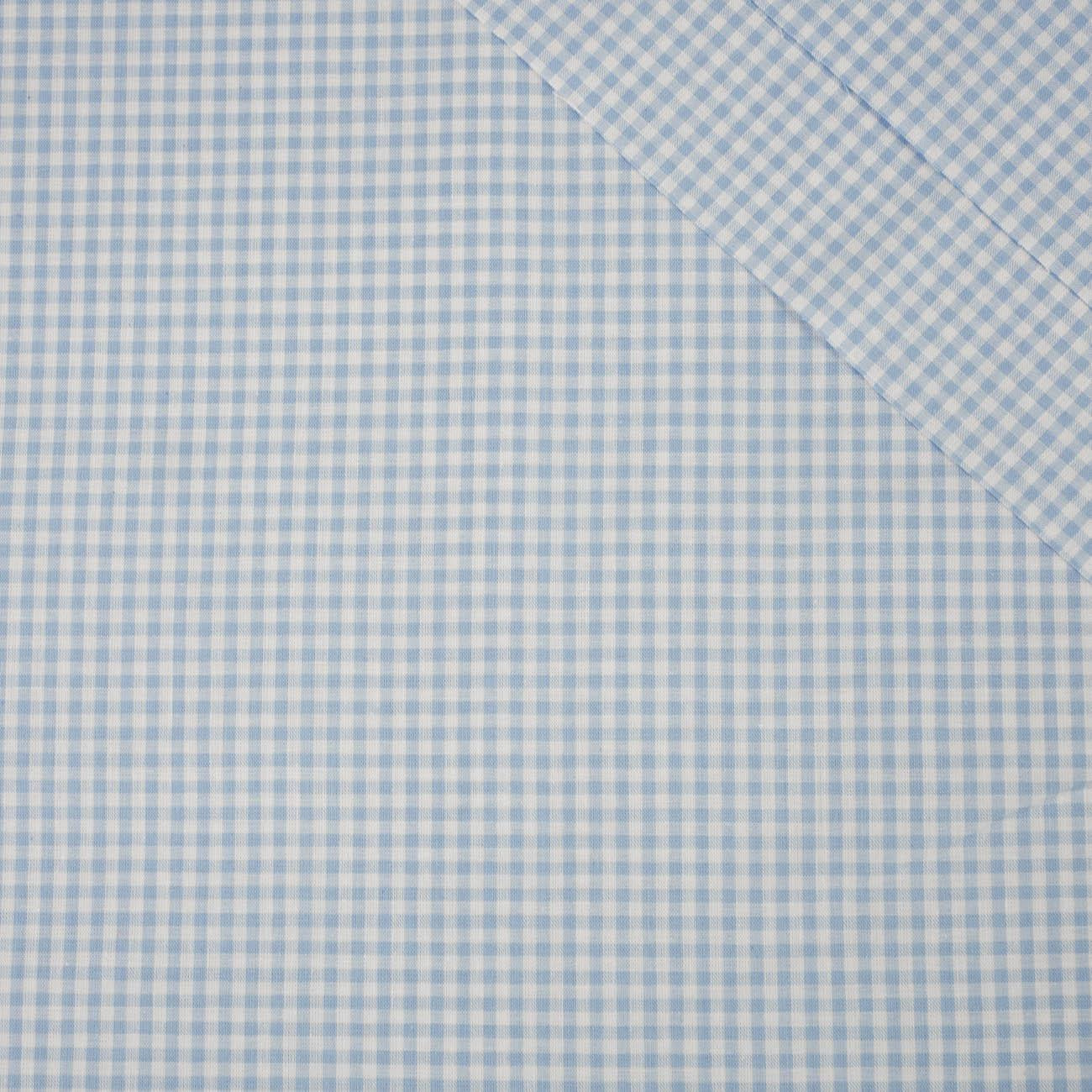 WHITE DOTS / light blue - Cotton woven fabric