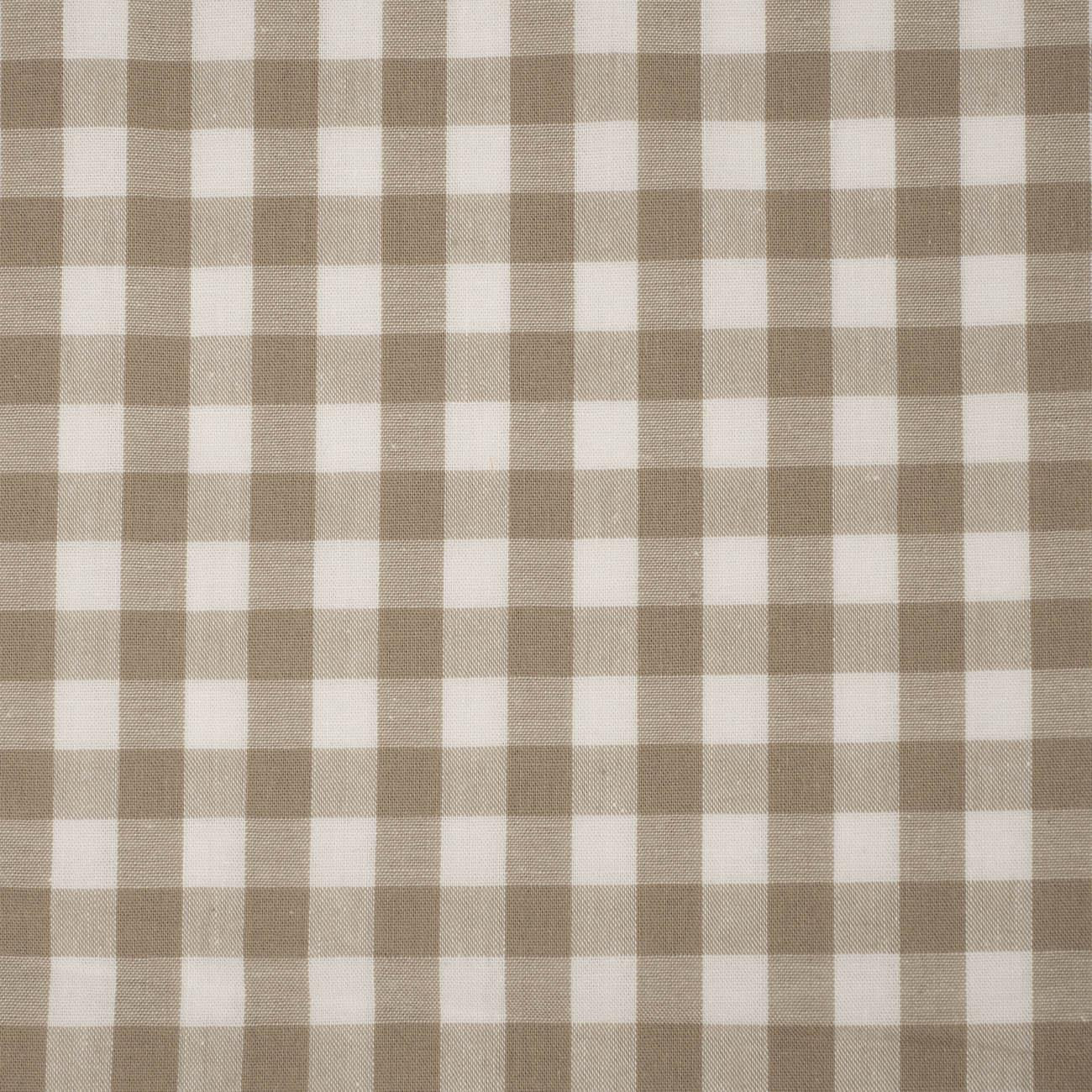 CHECKED / beige - Cotton woven fabric
