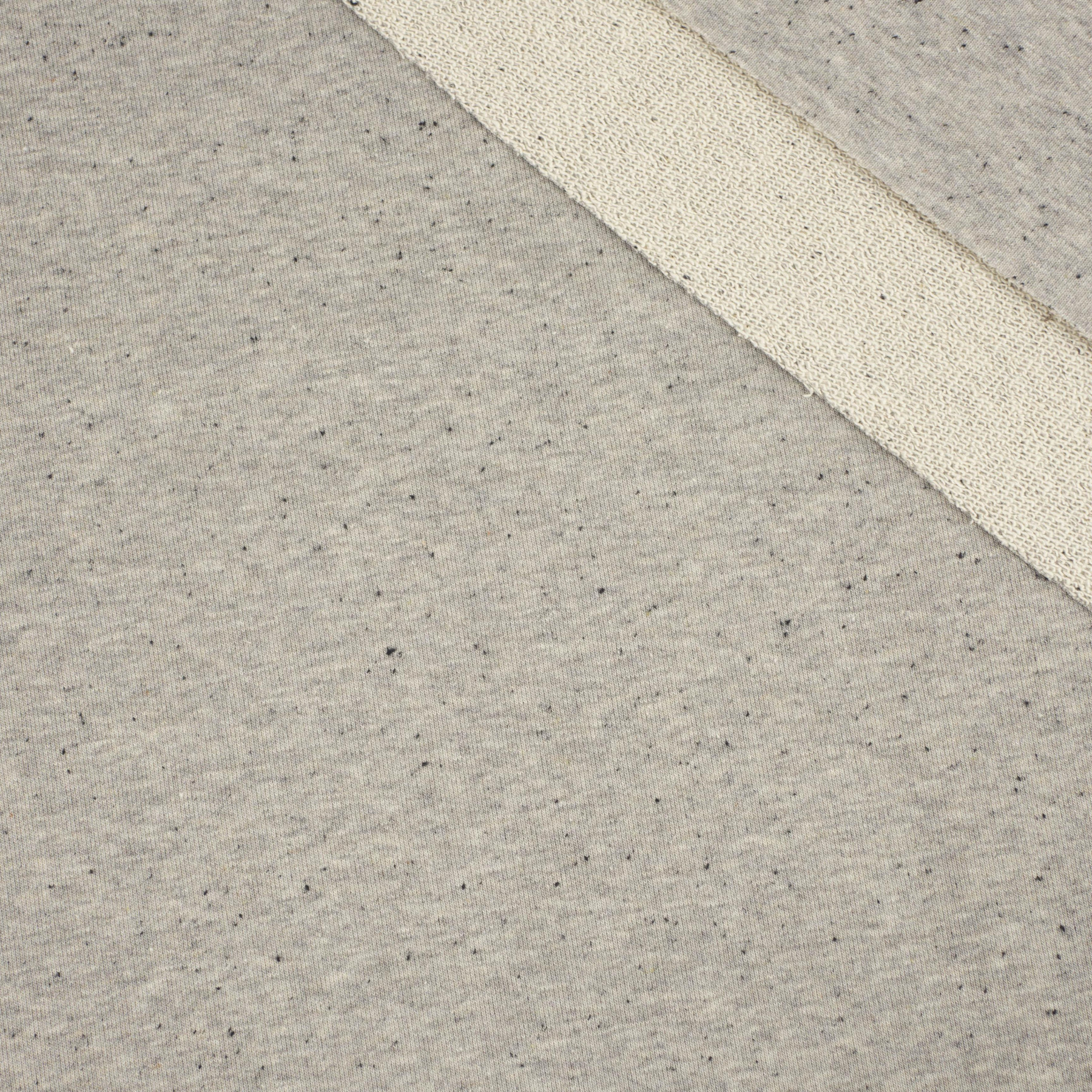 Melange Beige / Straciatella - thick looped knit 