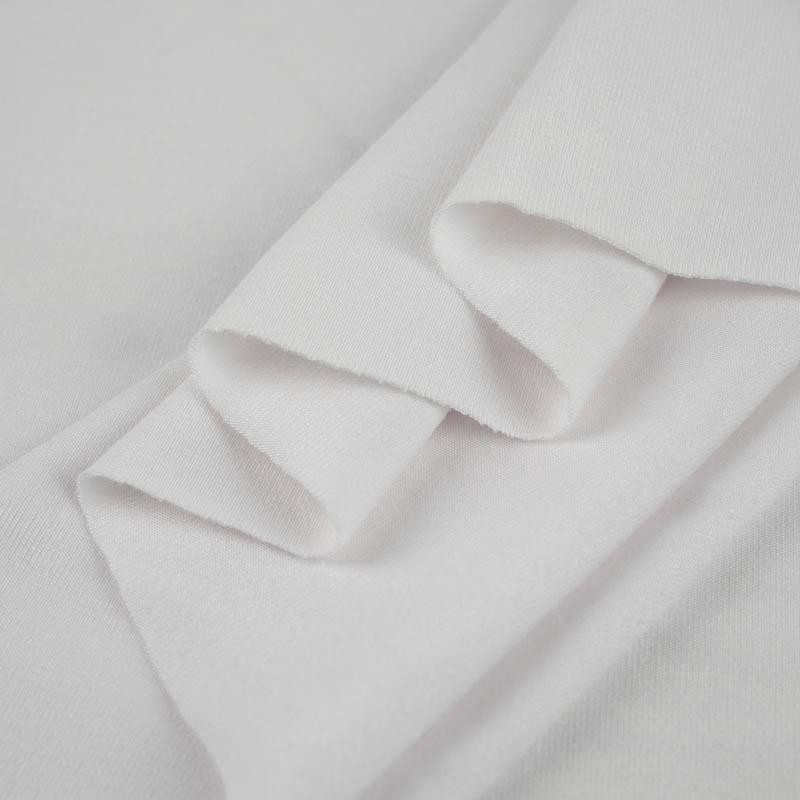 White - Bamboo Single Jersey with elastan 230g