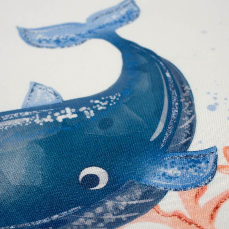 WHALE pat. 2 (MAGICAL OCEAN) - SINGLE JERSEY PANORAMIC PANEL (60cm x 155cm)