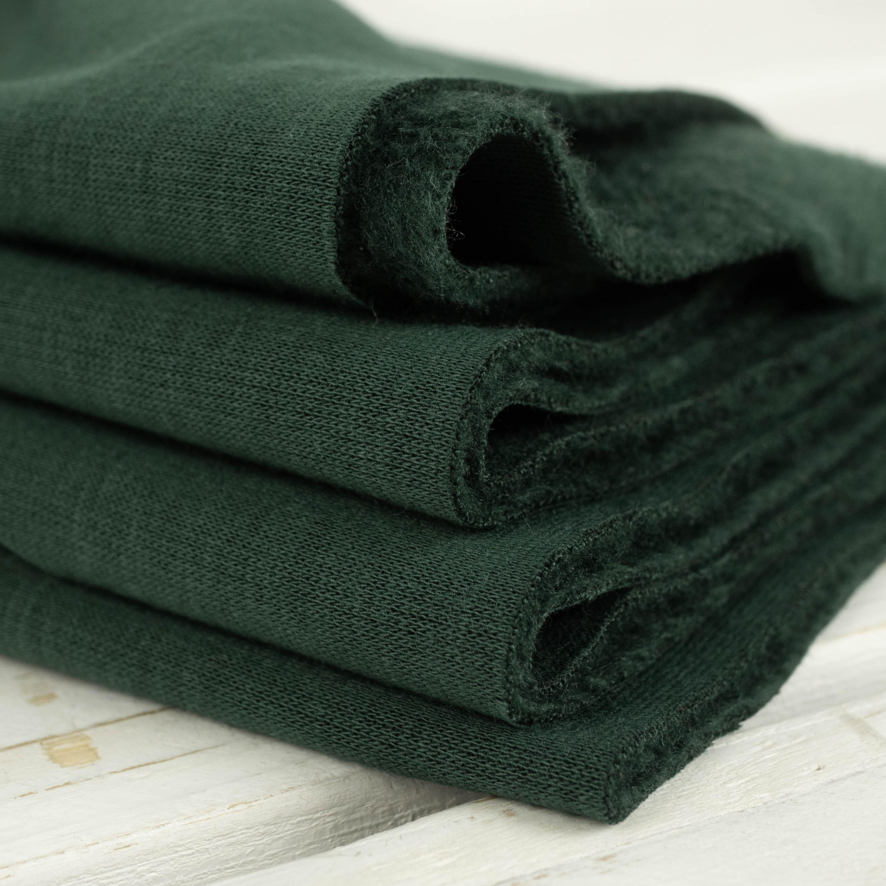 BOTTLED GREEN - brushed sweatshirt with teddy / alpine fleece