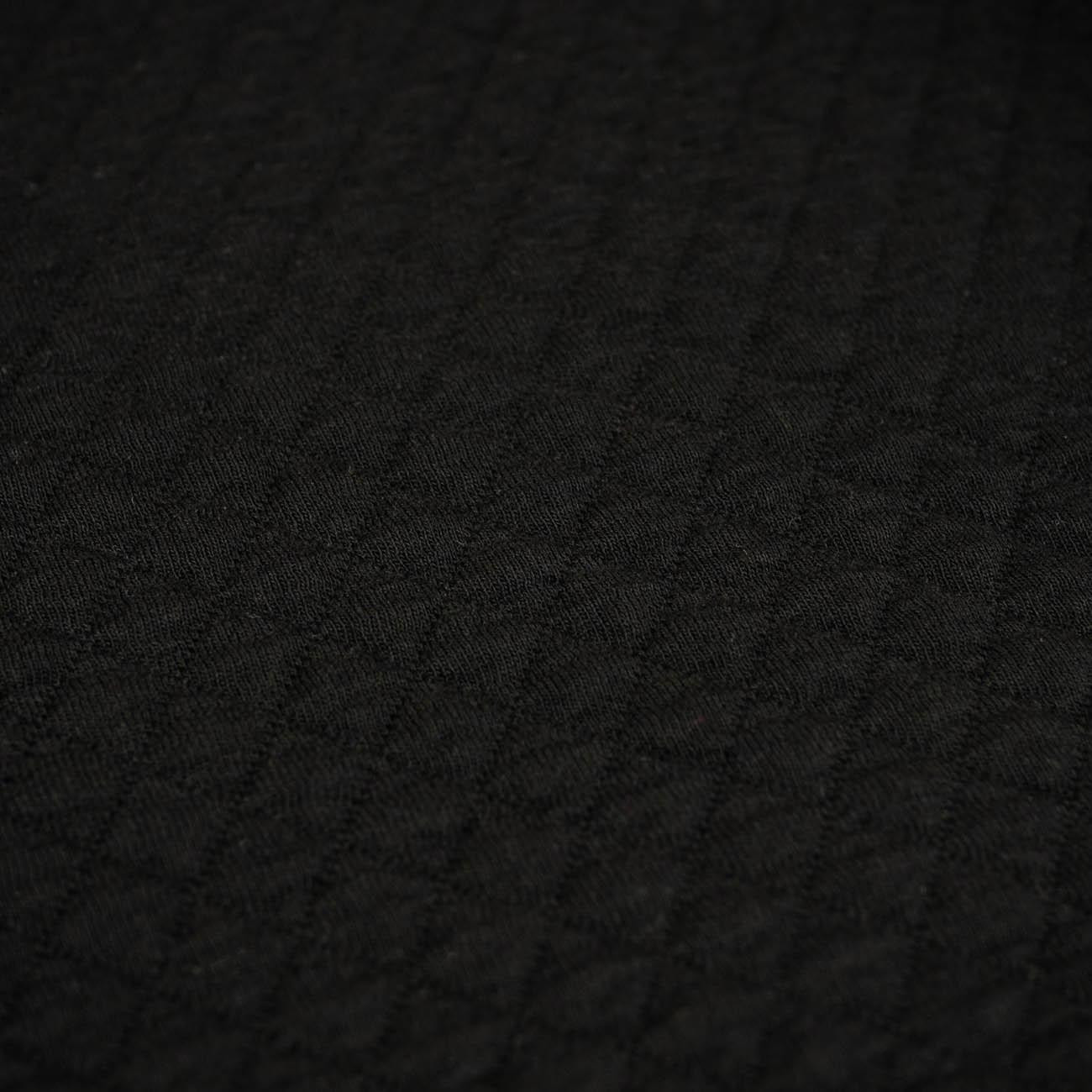 BLACK - quilted knitted fabric